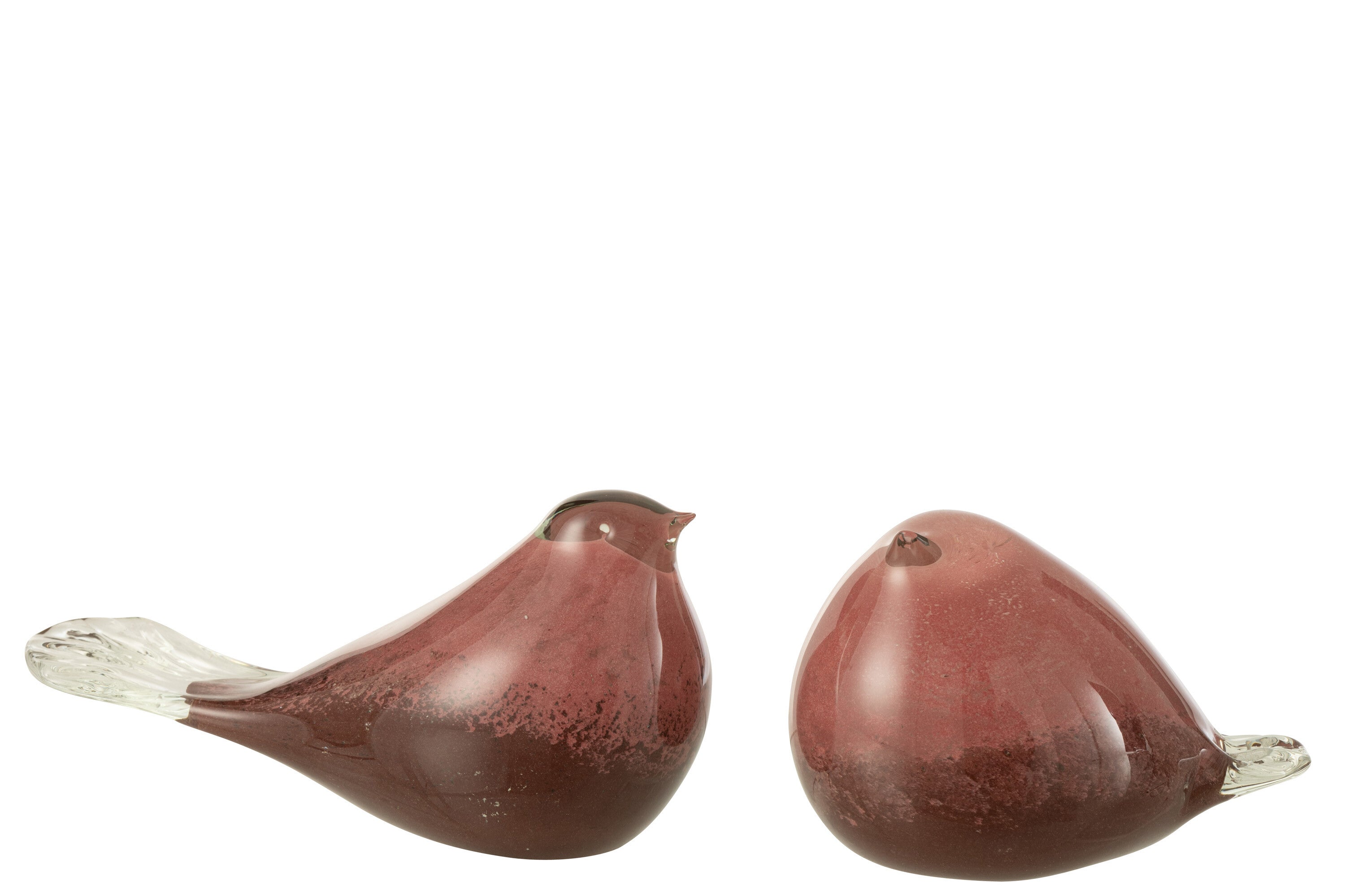 Vogelglas Roze/Bruin Groot