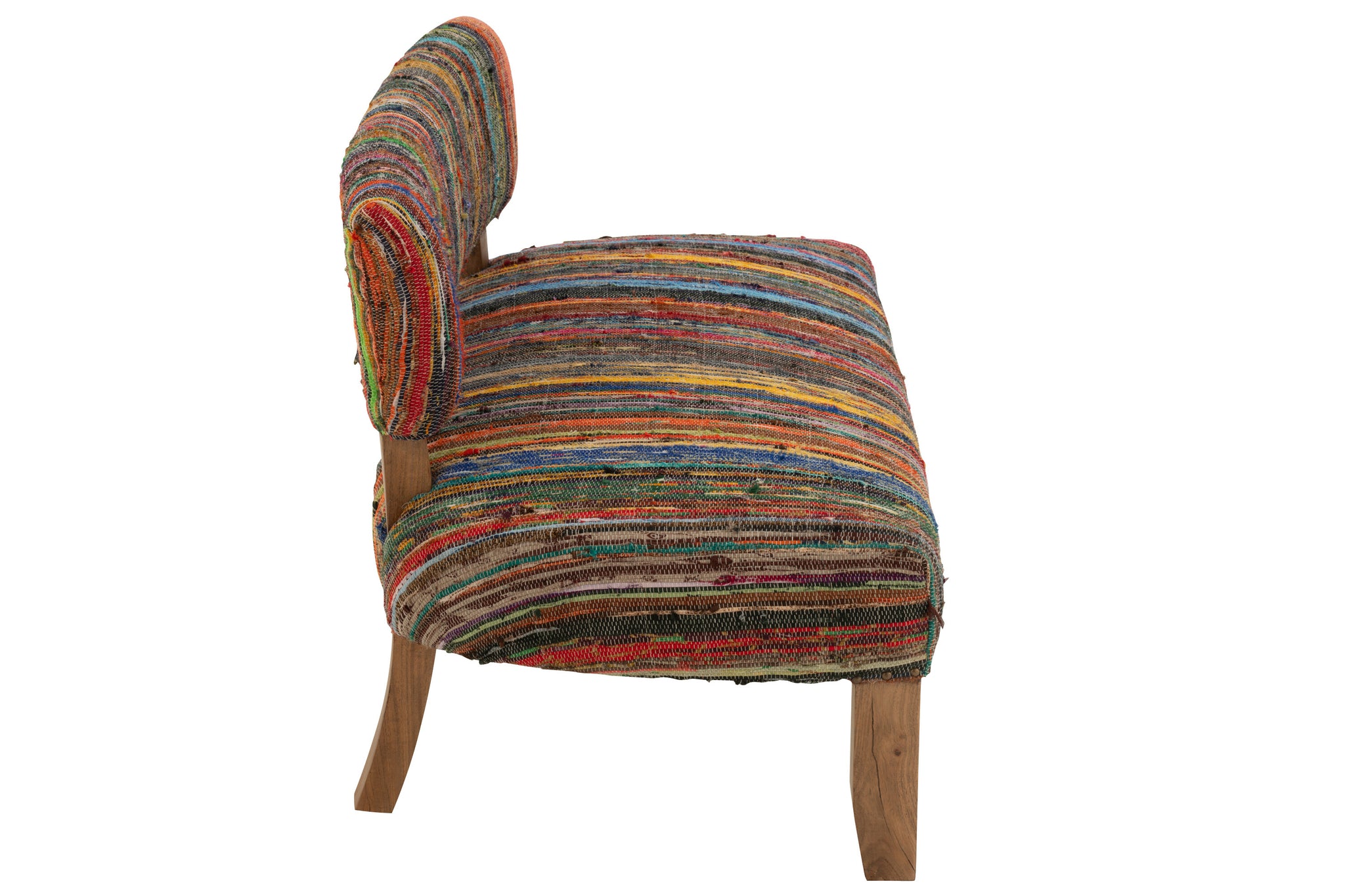 Bank 2 Personen Chindi Hout/Textiel Mix