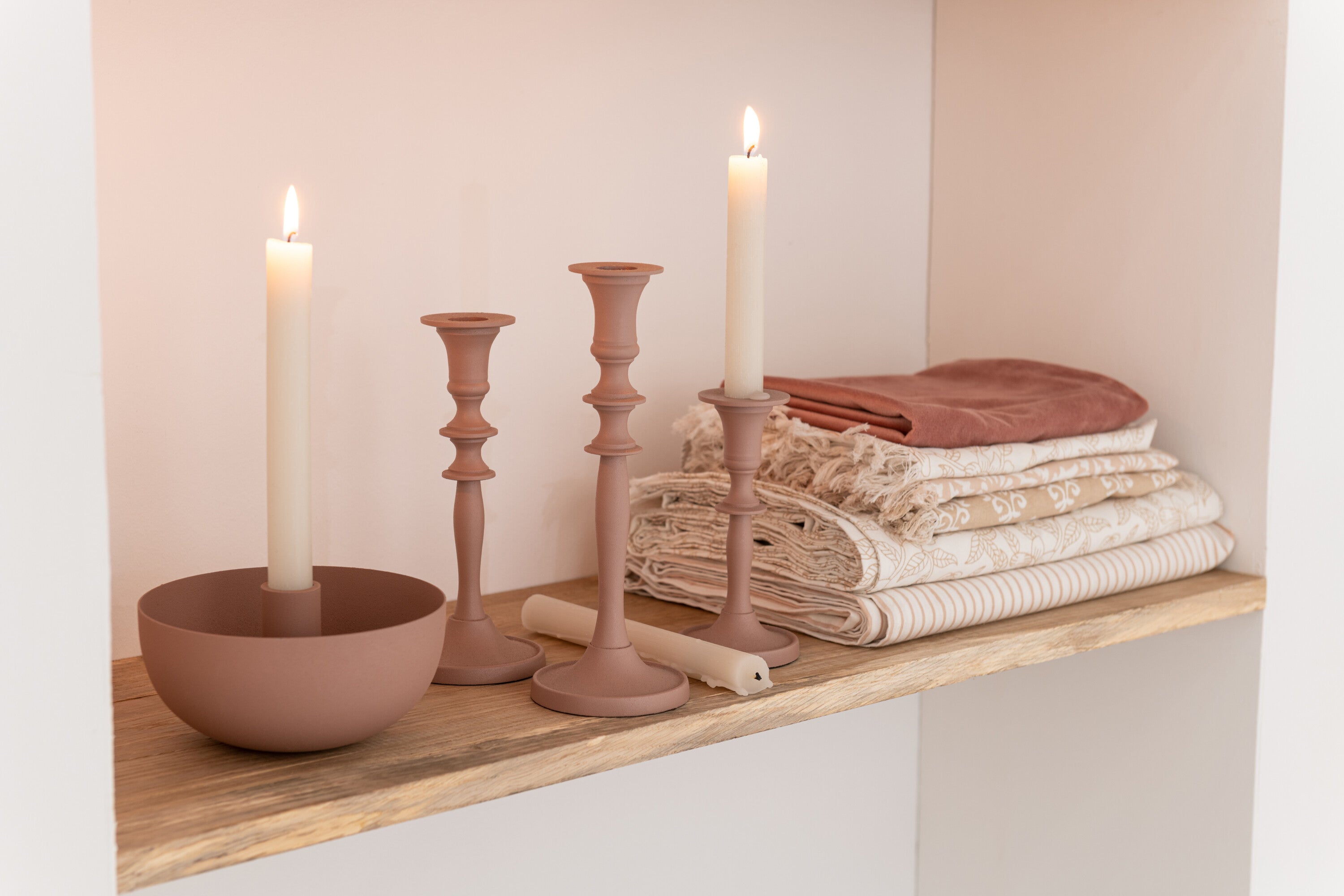 J-Line Kaarshouder - metaal - oud roze - large