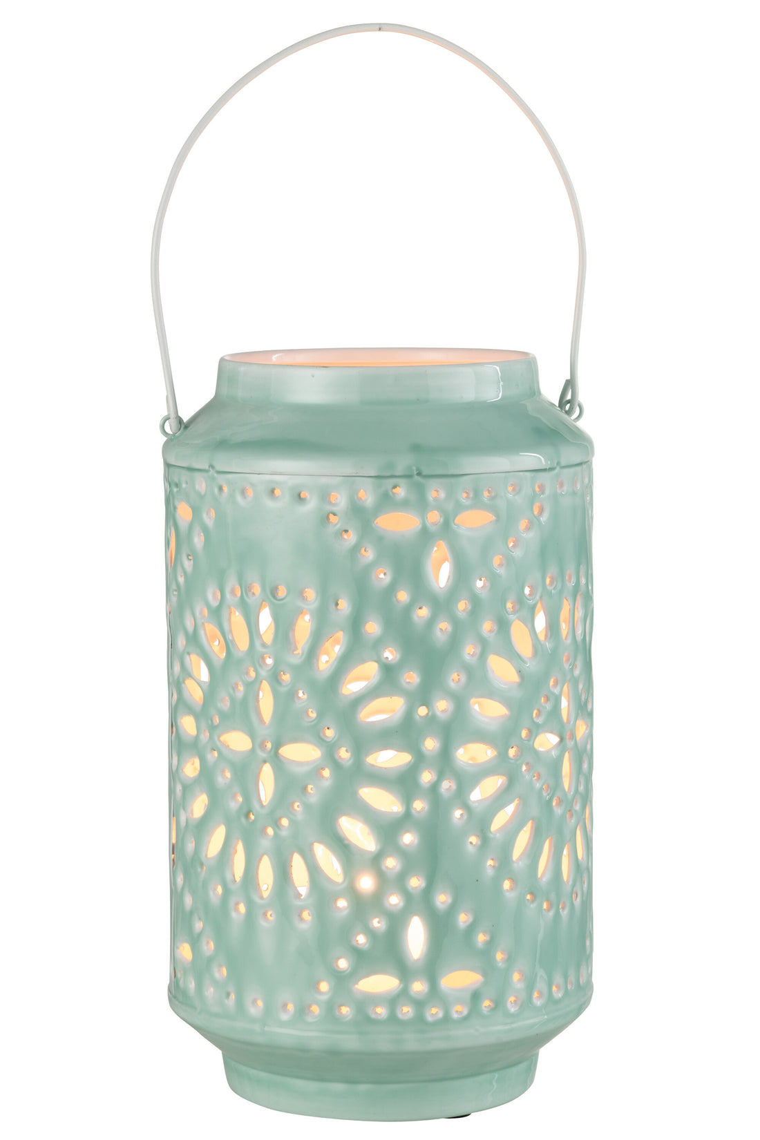 J-Line lantaarn Hoog Geperforeerd - ijzer - blauw