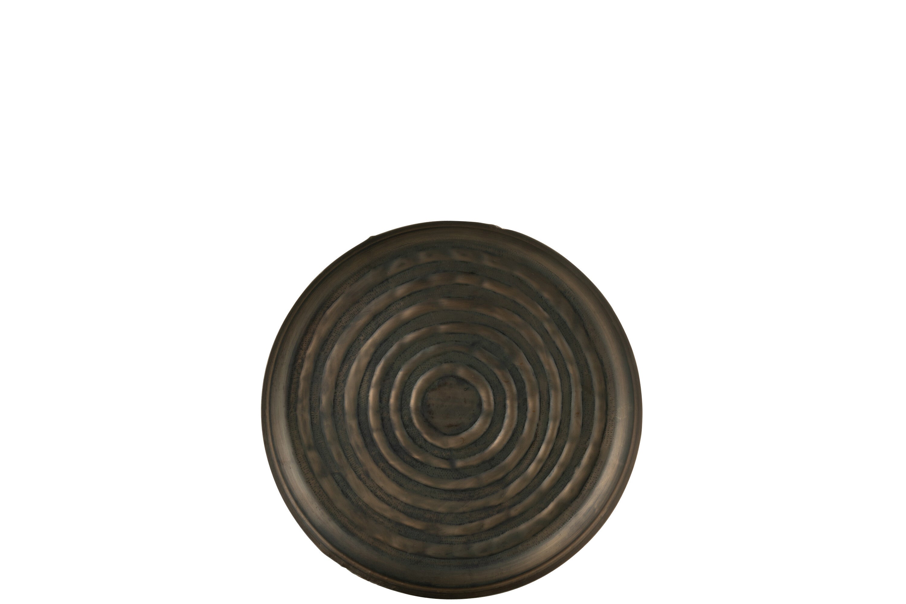 J-Line Plateau Rond Klassiek Ijzer Brons Small