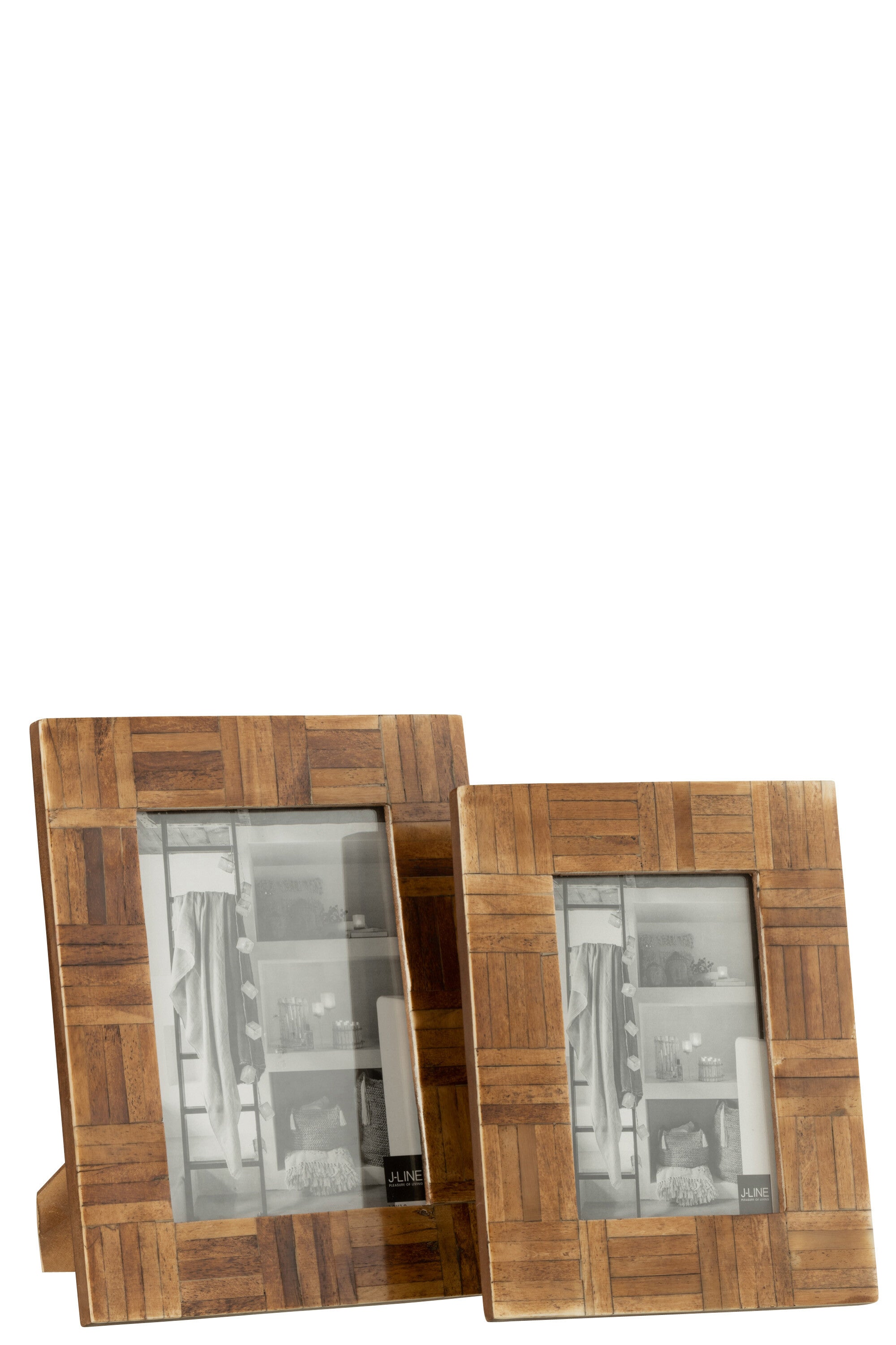 J-Line fotolijst - fotokader Rechthoek - hout - bruin - large