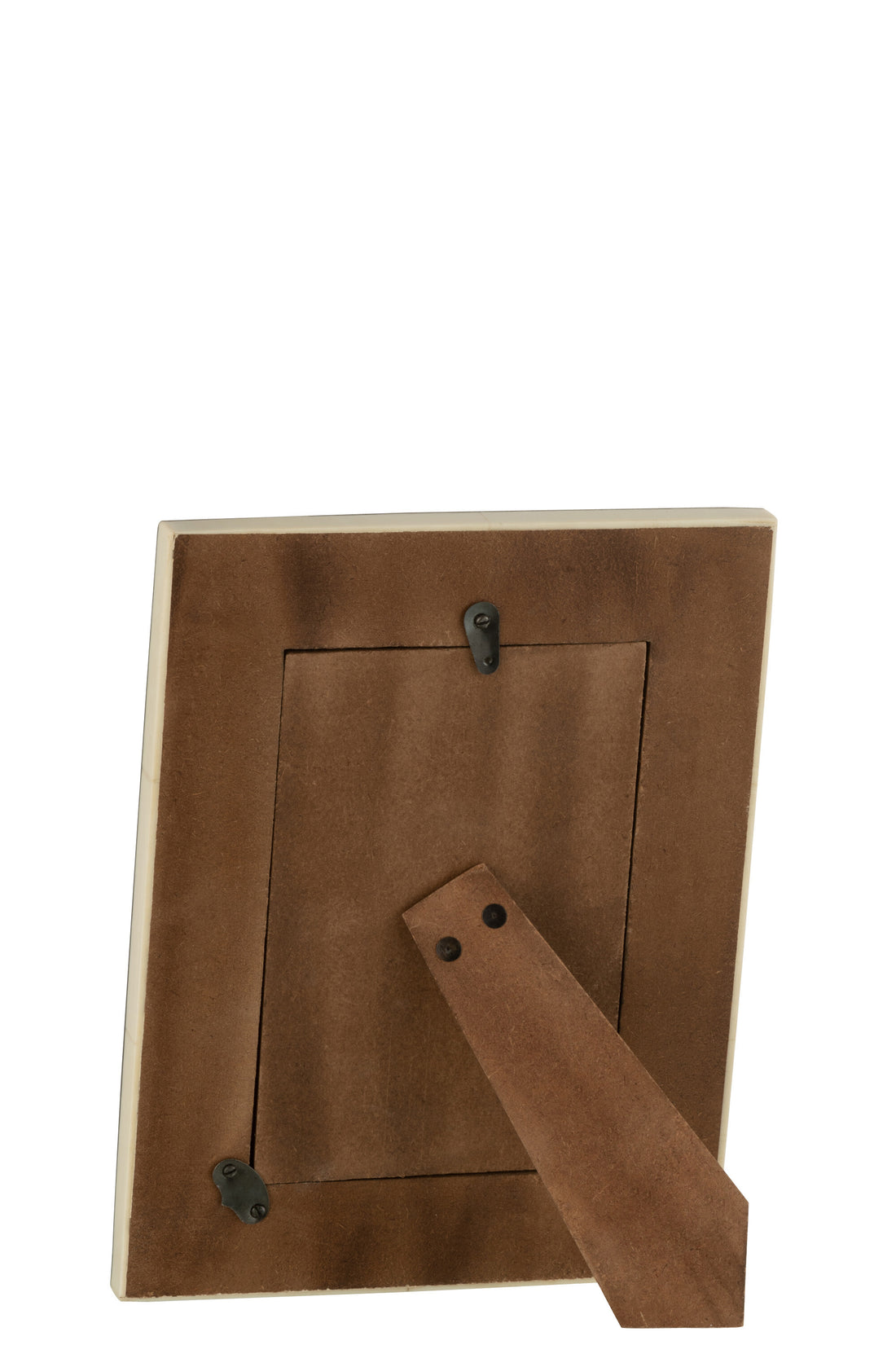 J-Line Fotokader Rechthoek Plat Lijnen Resine Zwart/Wit Small