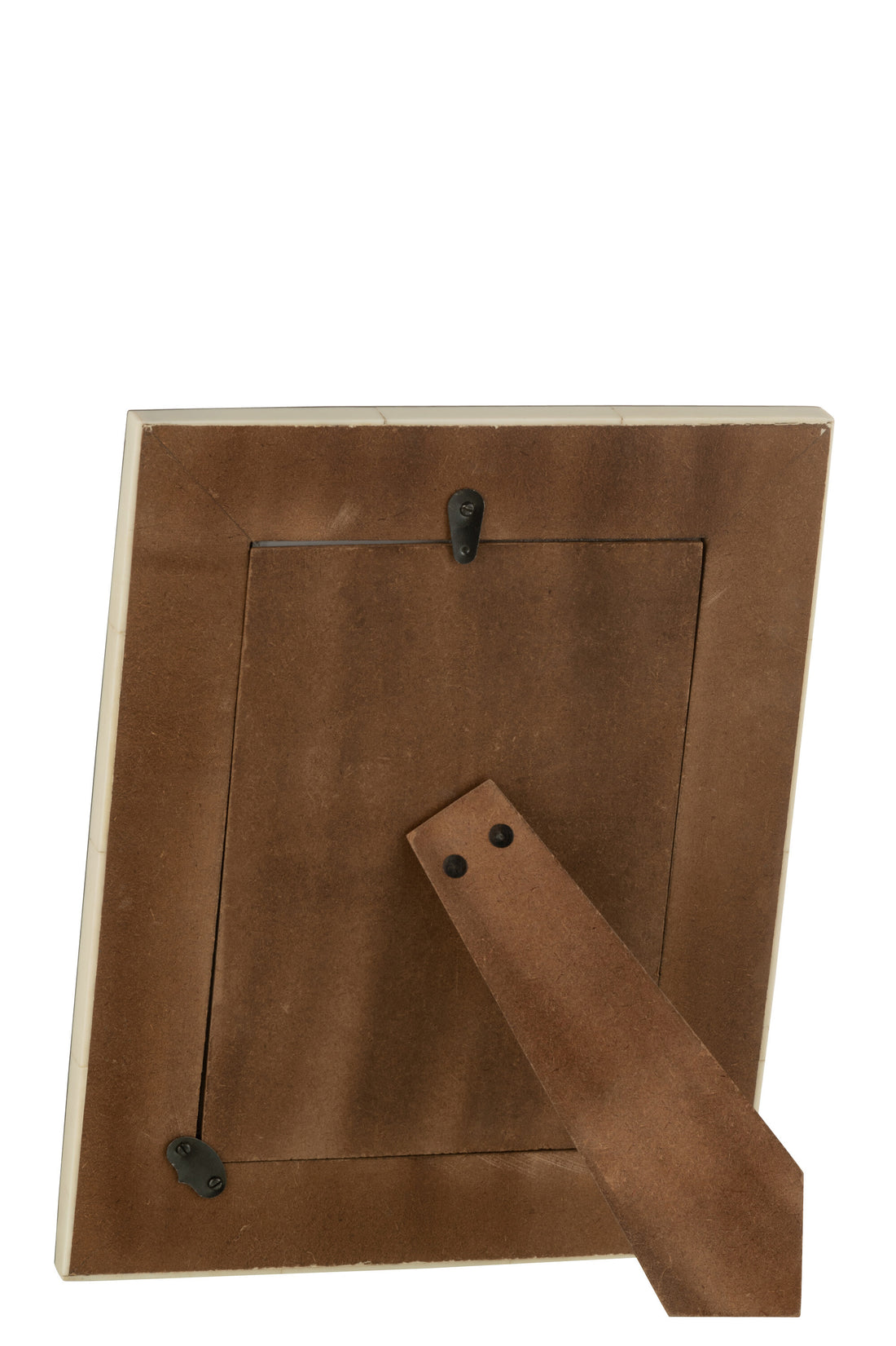 J-Line Fotokader Rechthoek Plat Lijnen Resine Zwart/Wit Large