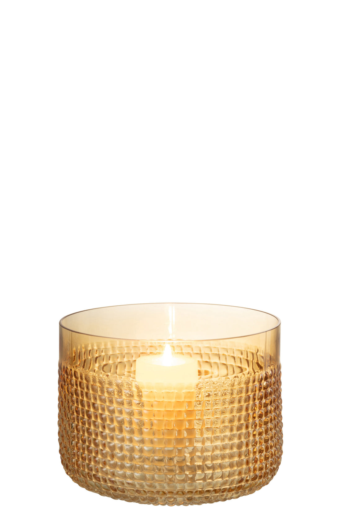 J-Line Vaas Patroon Glas Oranje Large - 13.50 cm hoog