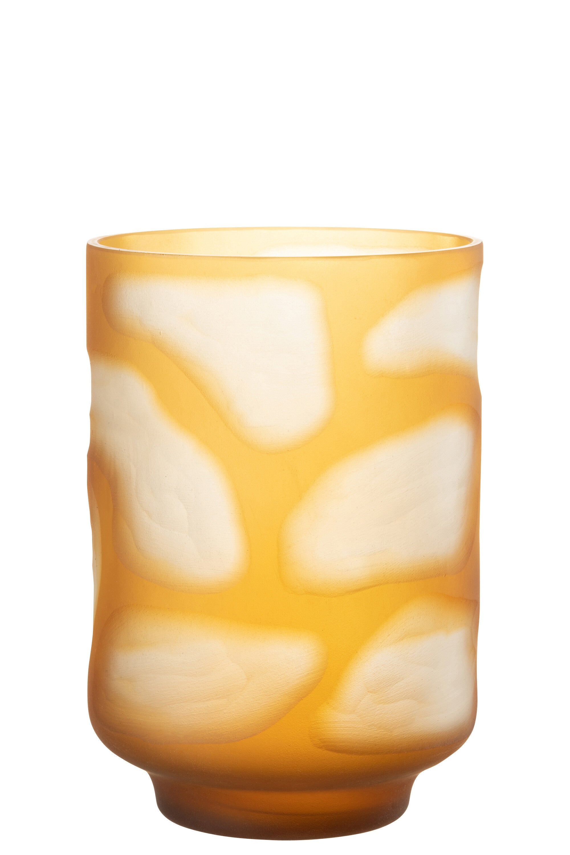J-Line vaas Vlekken - glas - bruin - 26.50 cm hoog