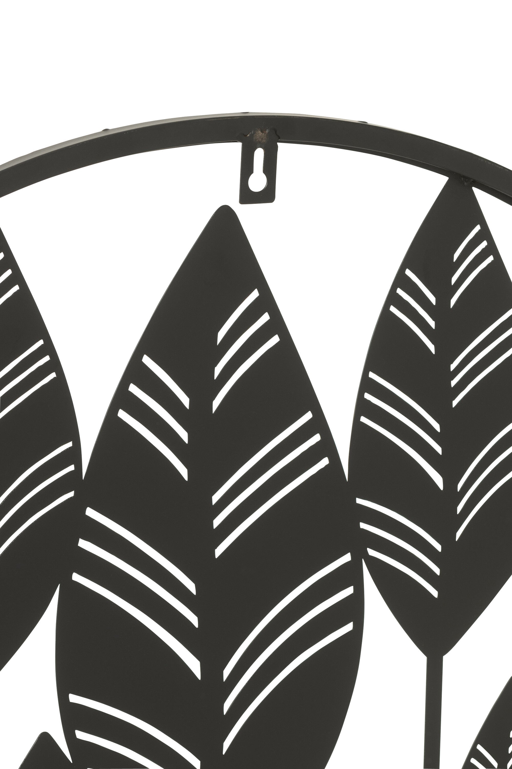 Wanddecoratie Bladeren Metaal Zwart