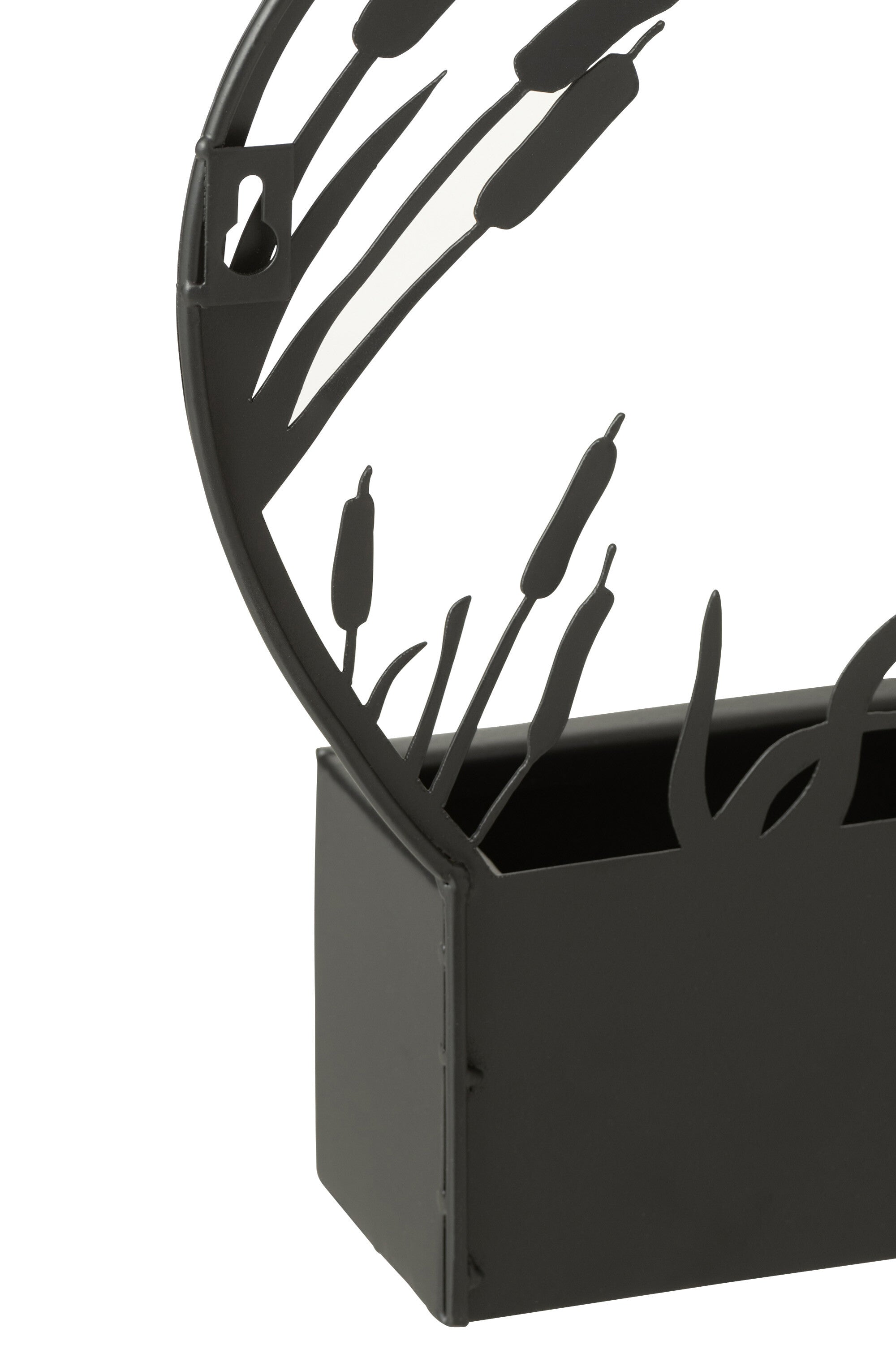 Wanddecoratie/Bloempot Libelle Metaal Zwart