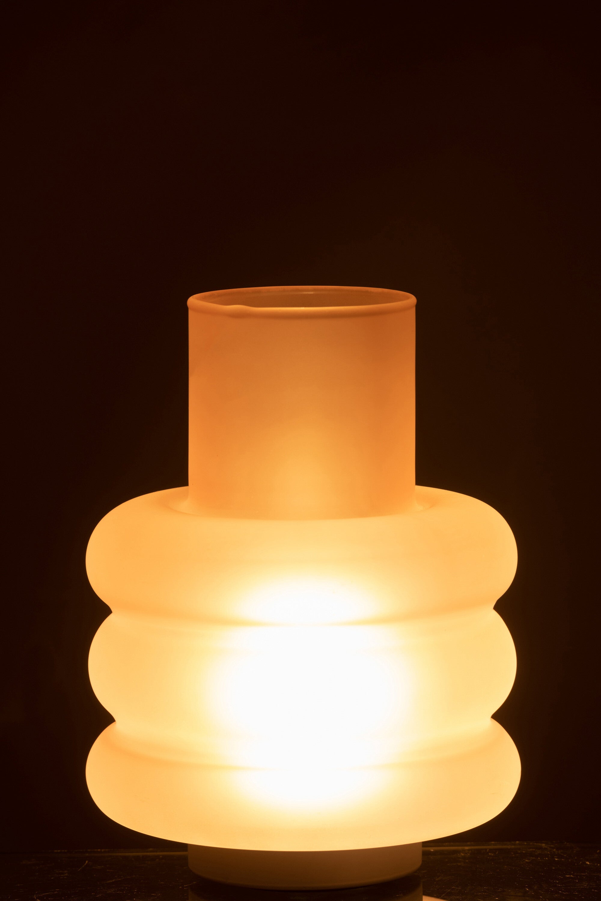 J-Line Lamp Ringen - glas - roze - LED