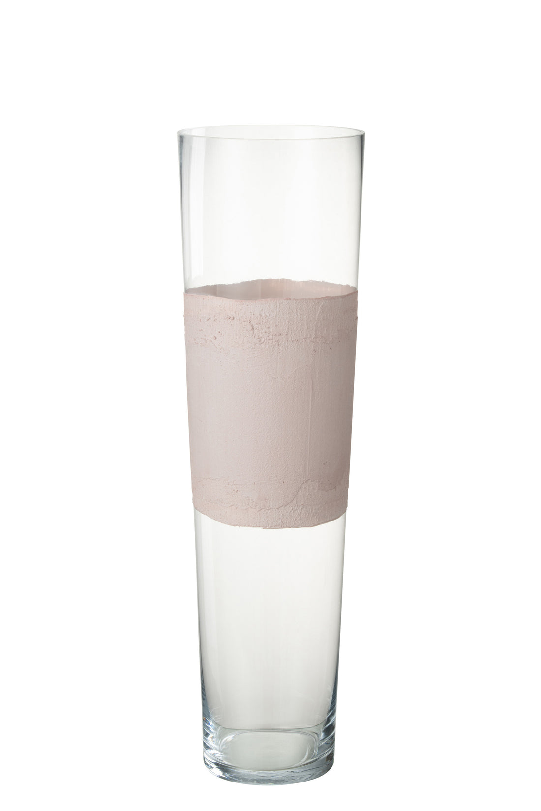 J-Line Vaas Delph Glas Transparant/Lichtroze Large - 60.00 cm hoog