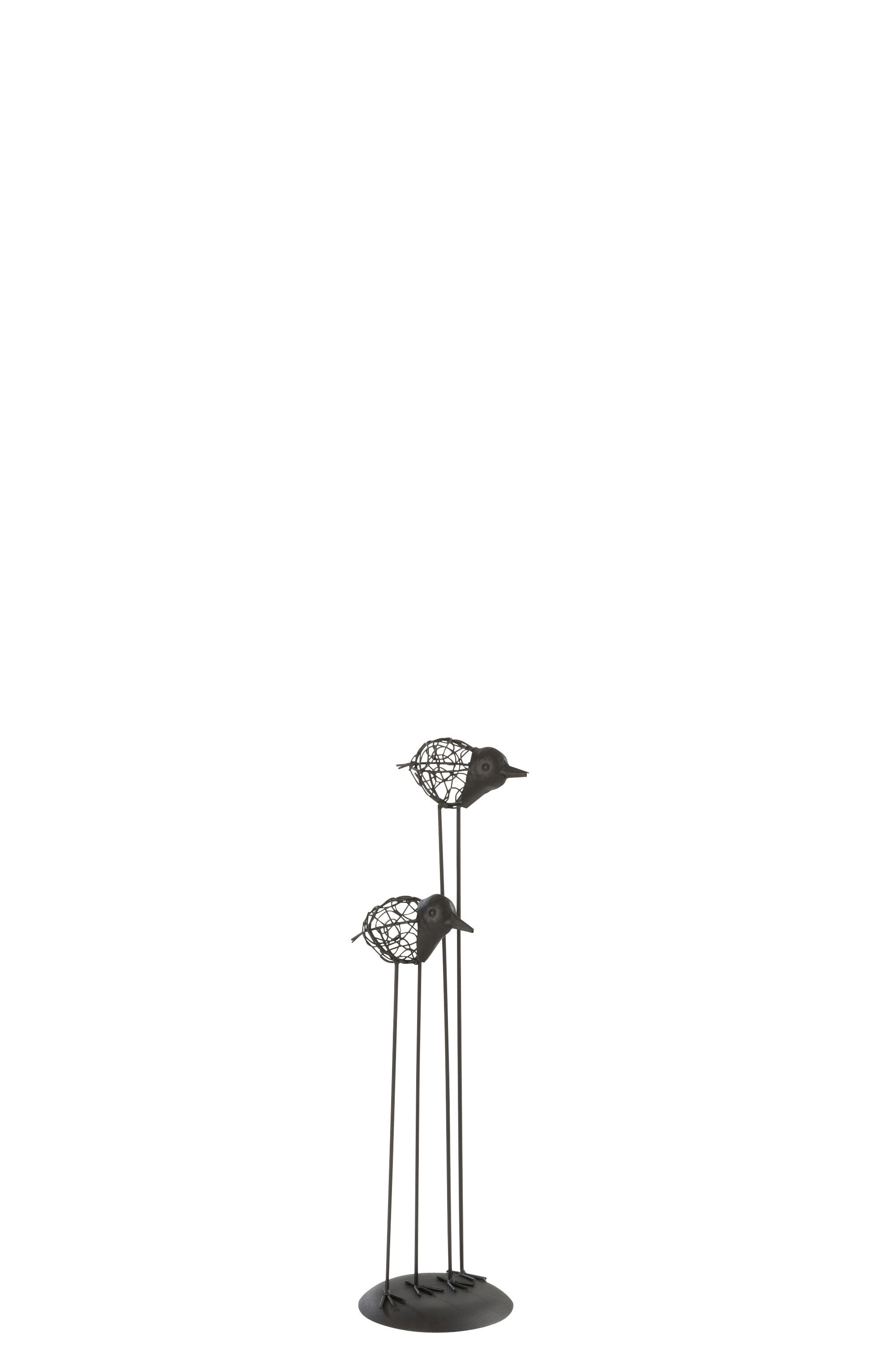 J-Line Decoratie Vogels Metaal Zwart Small
