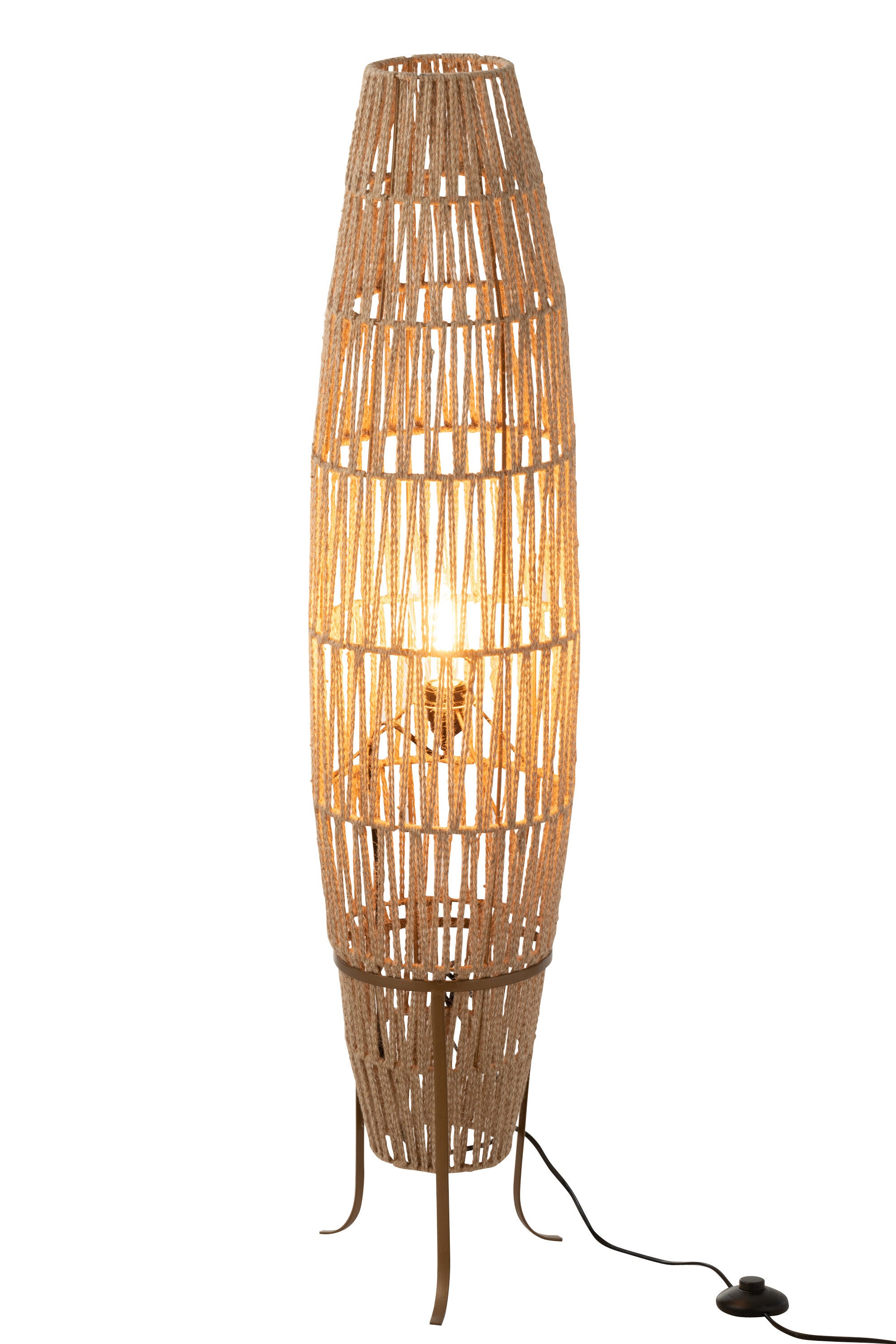 J-Line Staanlamp Gewoven Jute Beige Large