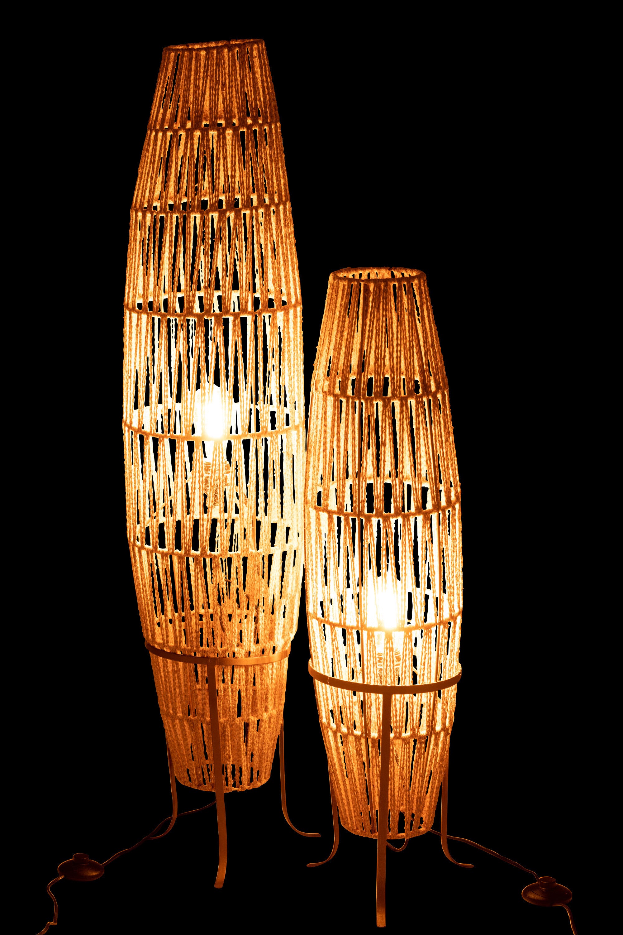 J-Line Staanlamp Gewoven Jute Beige Large