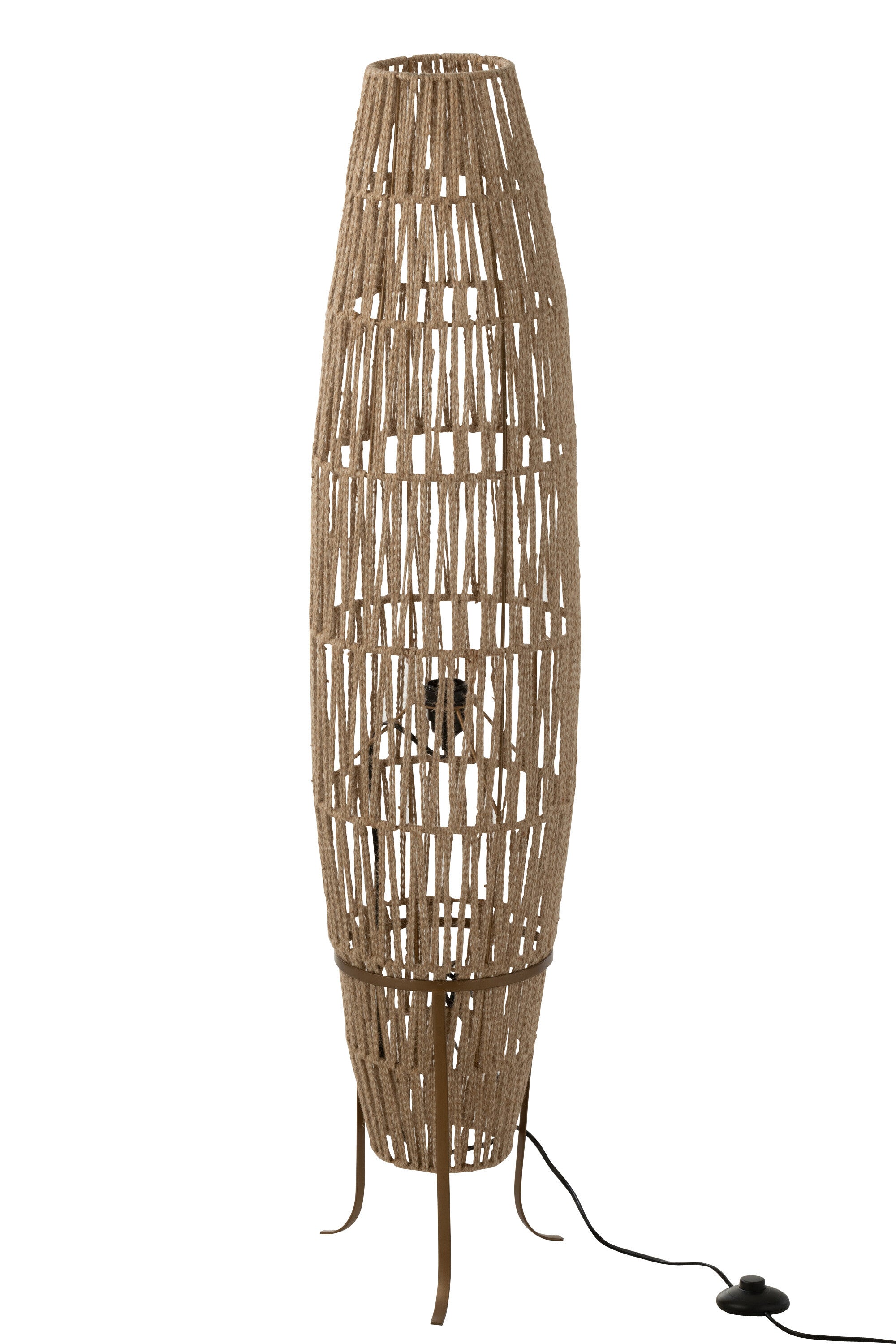 J-Line Staanlamp Gewoven Jute Beige Large