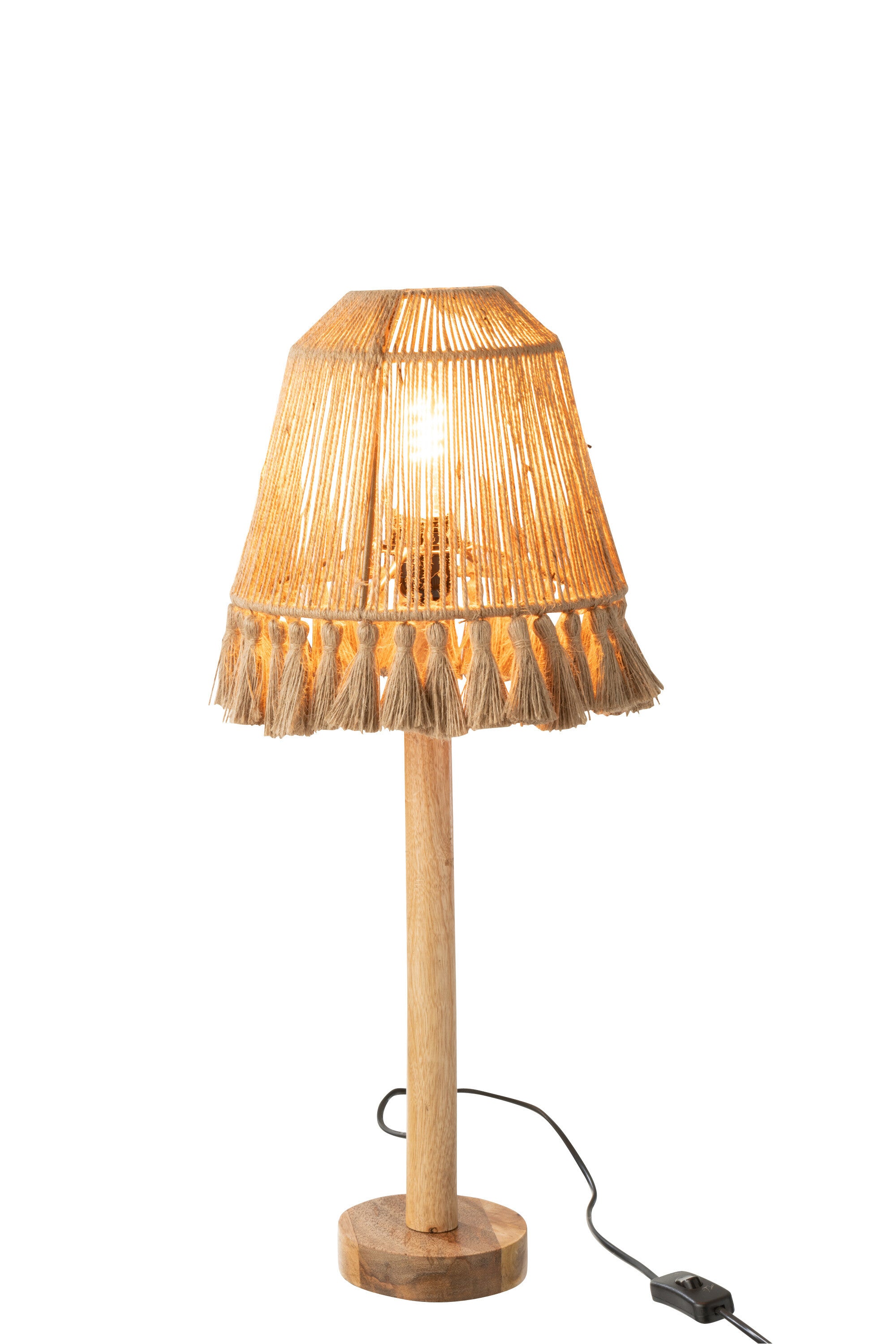 J-Line Tafellamp Mila Jute Beige