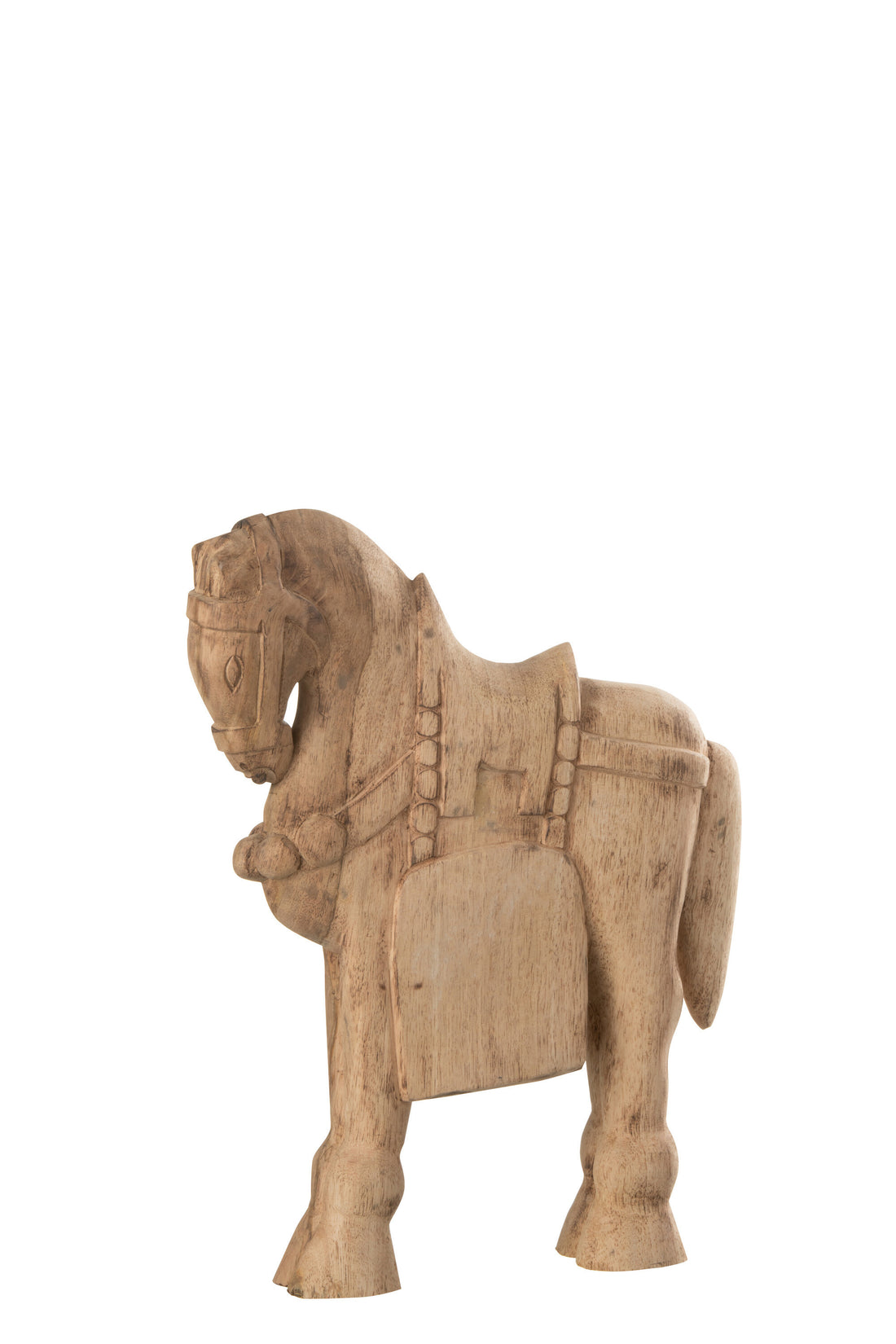 J-Line decoratie figuur Paard - hout - naturel - small