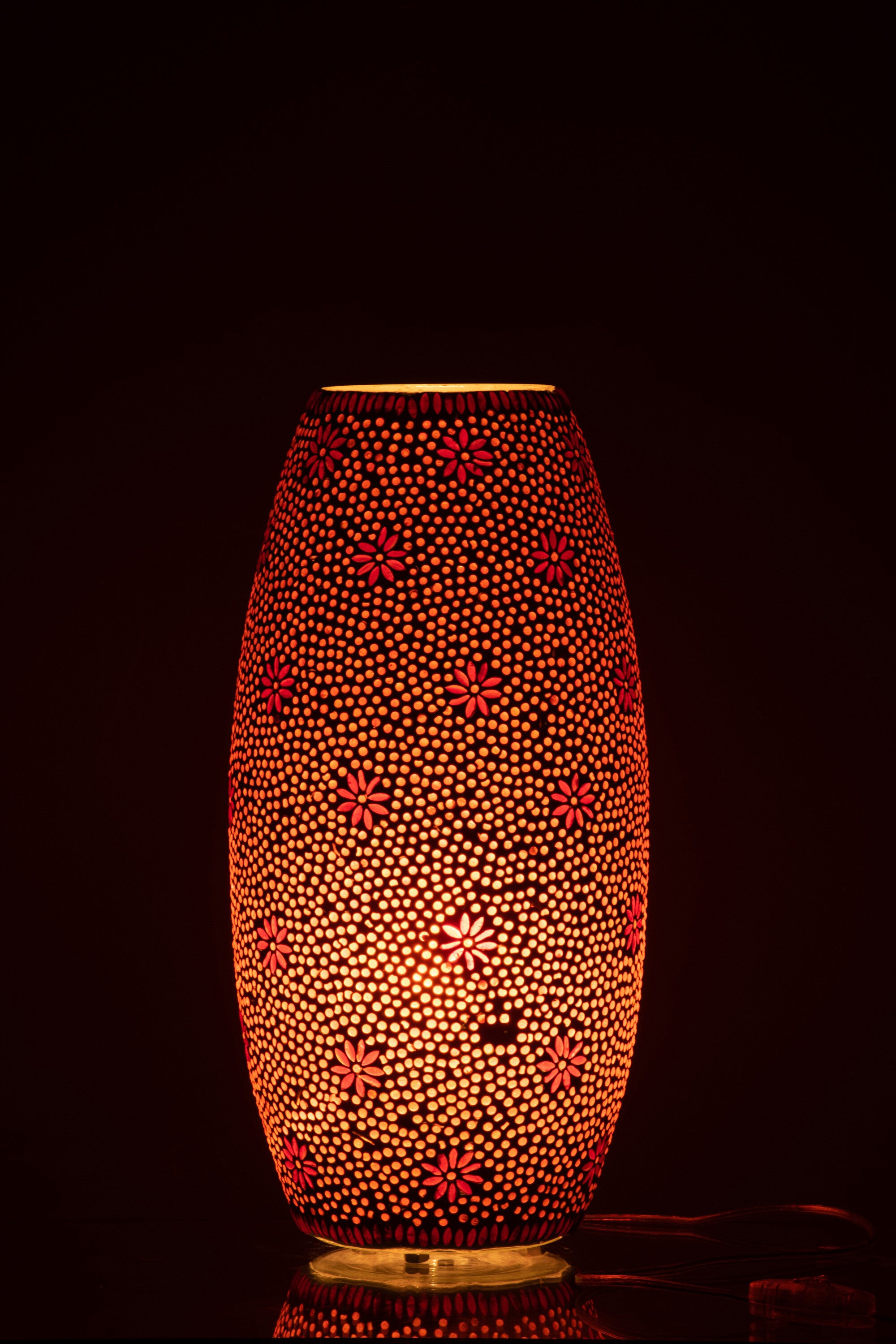 J-Line Lamp Bram Glas Gespikkeld Large