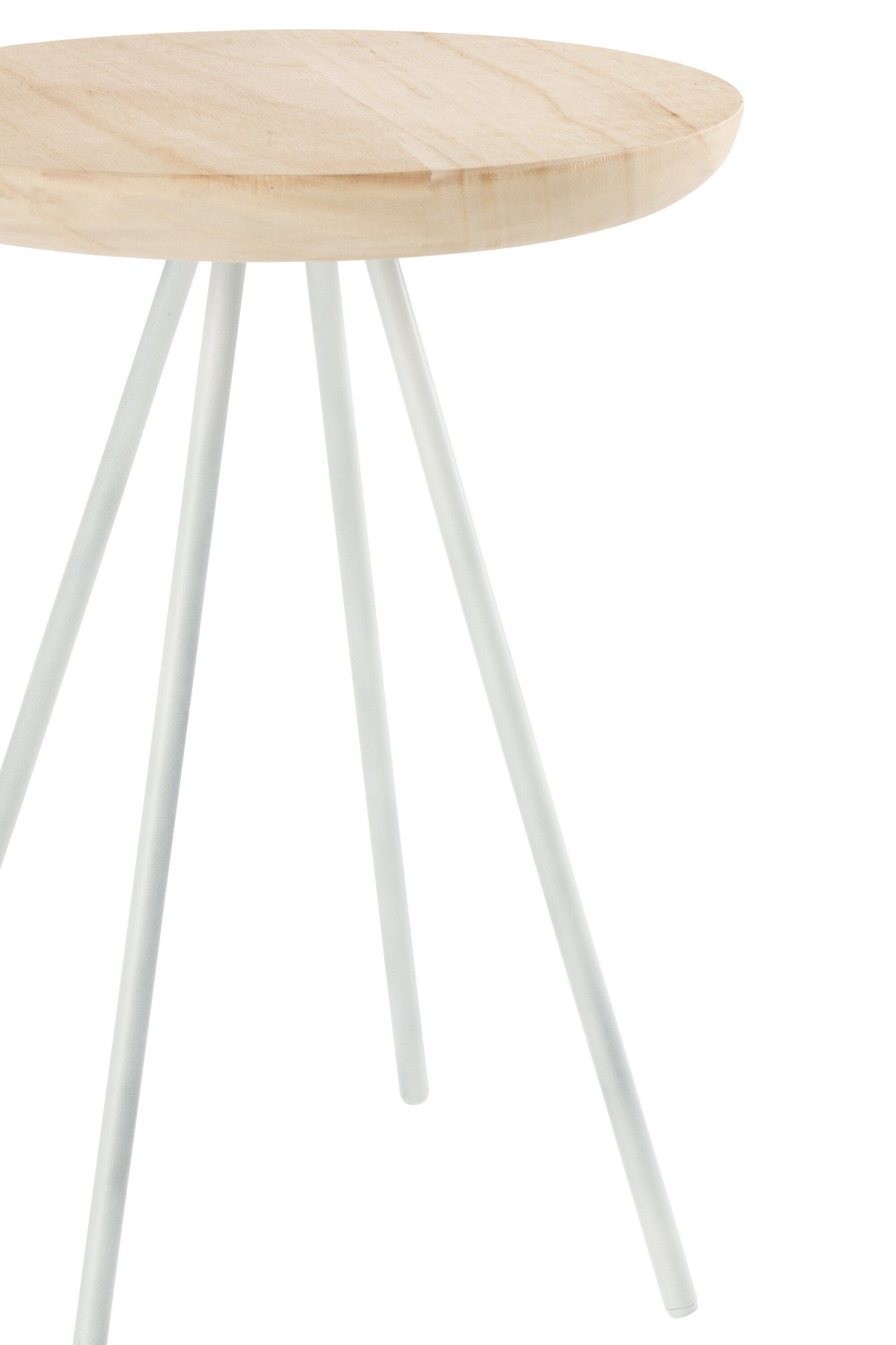 J-Line Set Van 2 Salontafel Marc Hout Metaal Naturel Wit