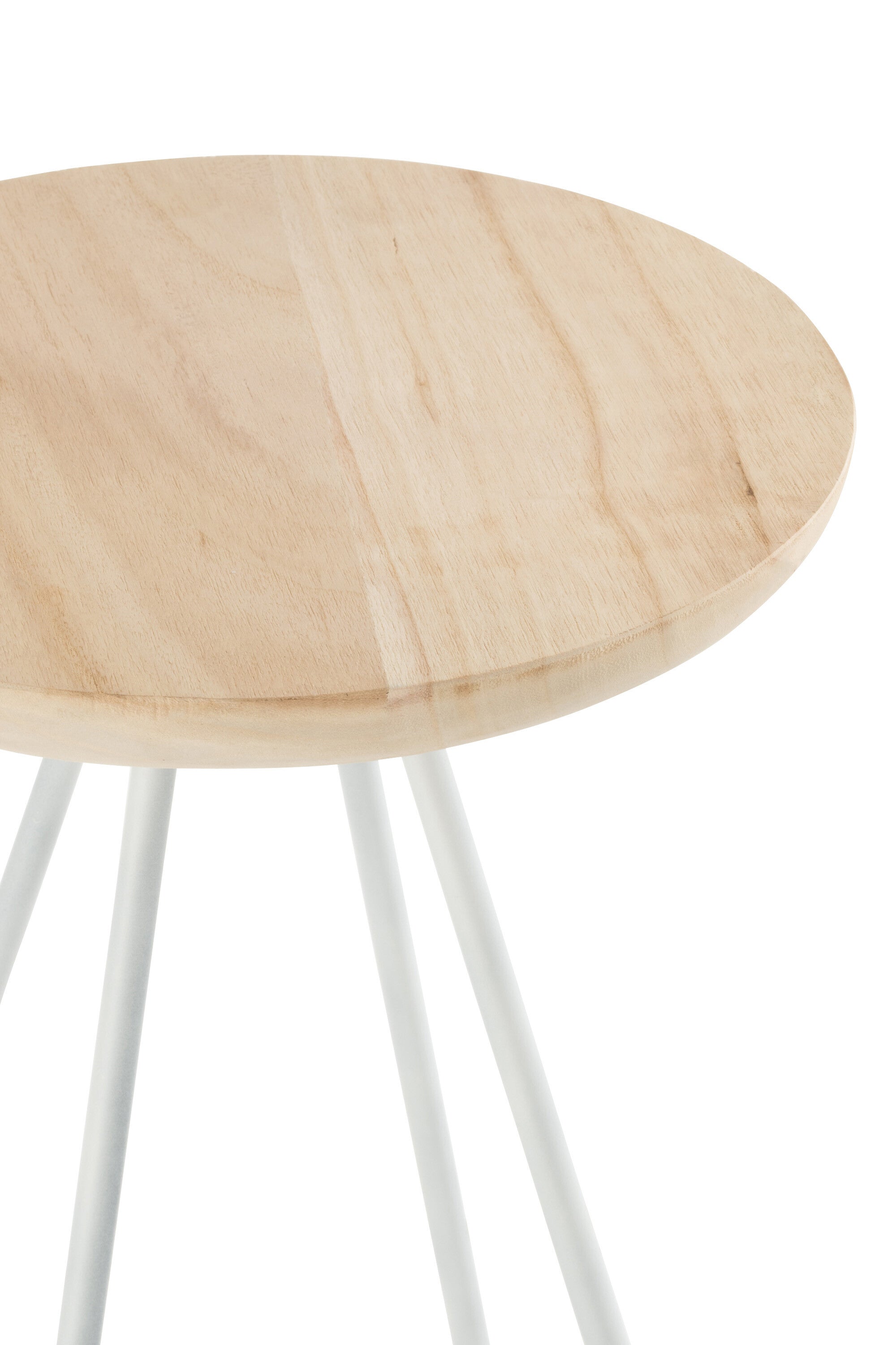 J-Line Set Van 2 Salontafel Marc Hout Metaal Naturel Wit
