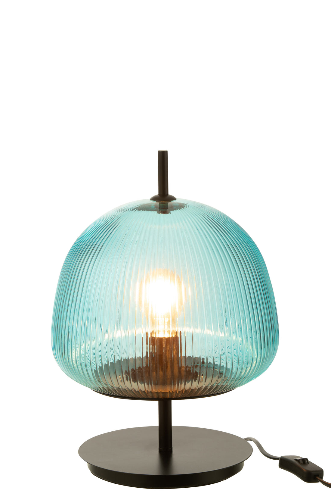 J-Line Tafellamp Oasis Glas Blauw klein