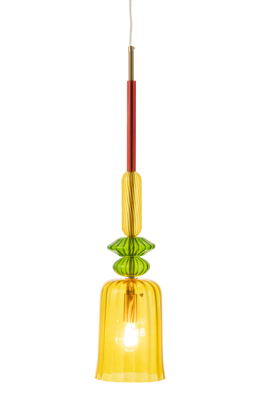 J-Line Plafondlamp Zoe - glas - mix