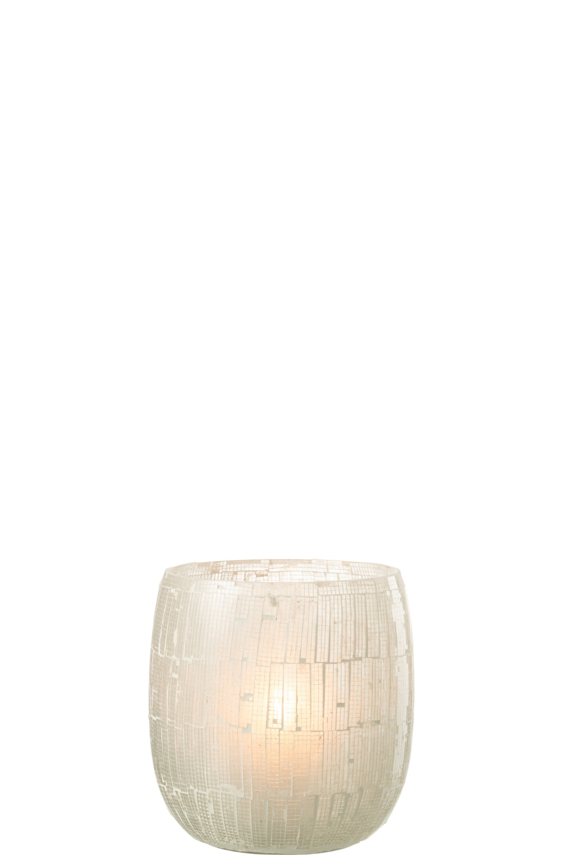 Orkaan Mozaïek Glas Licht Grijs Groot