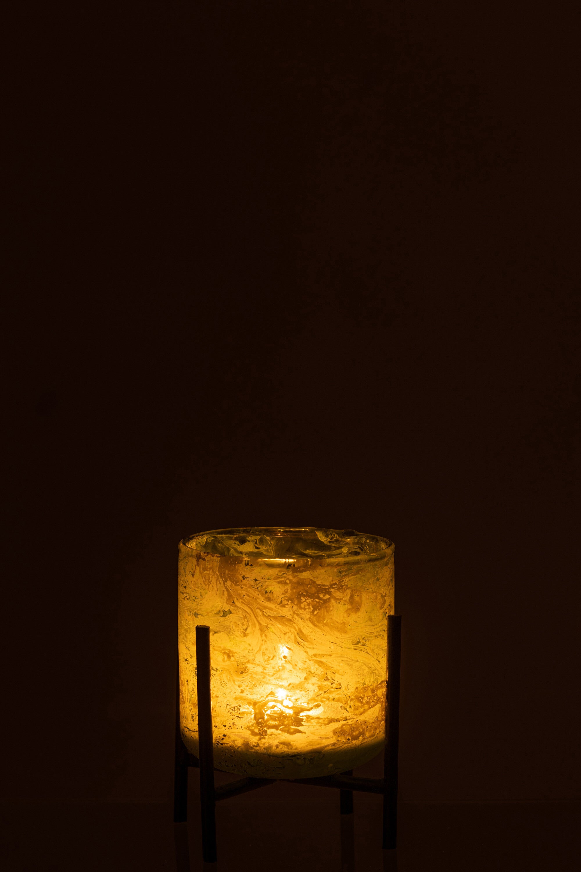 Orkaan Stand Glas/IJzer Marmer Groen Klein