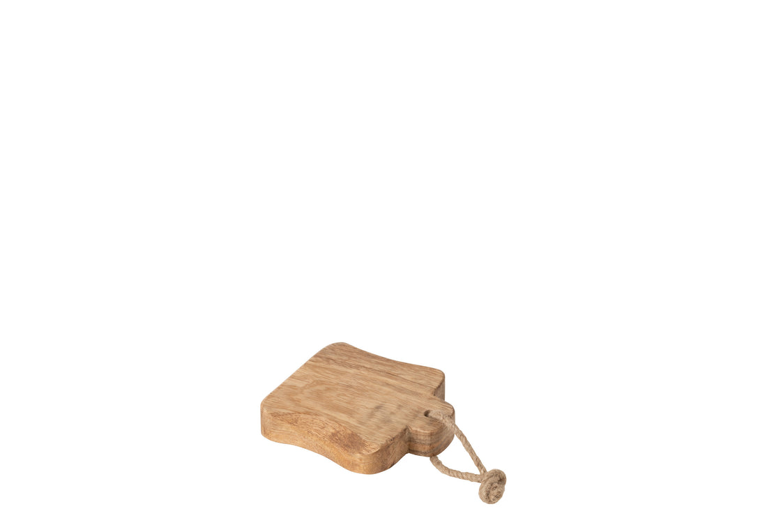 J-Line Organic snijplank - hout - naturel - mini