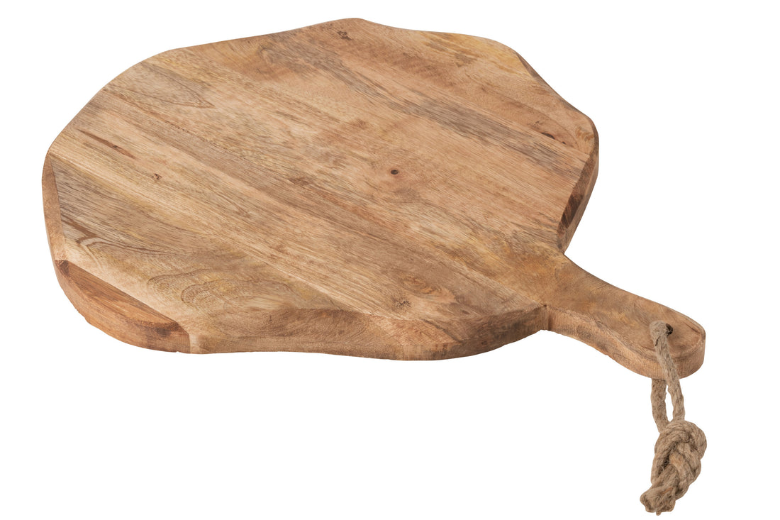 J-Line Organic Rond snijplank - hout - naturel - L