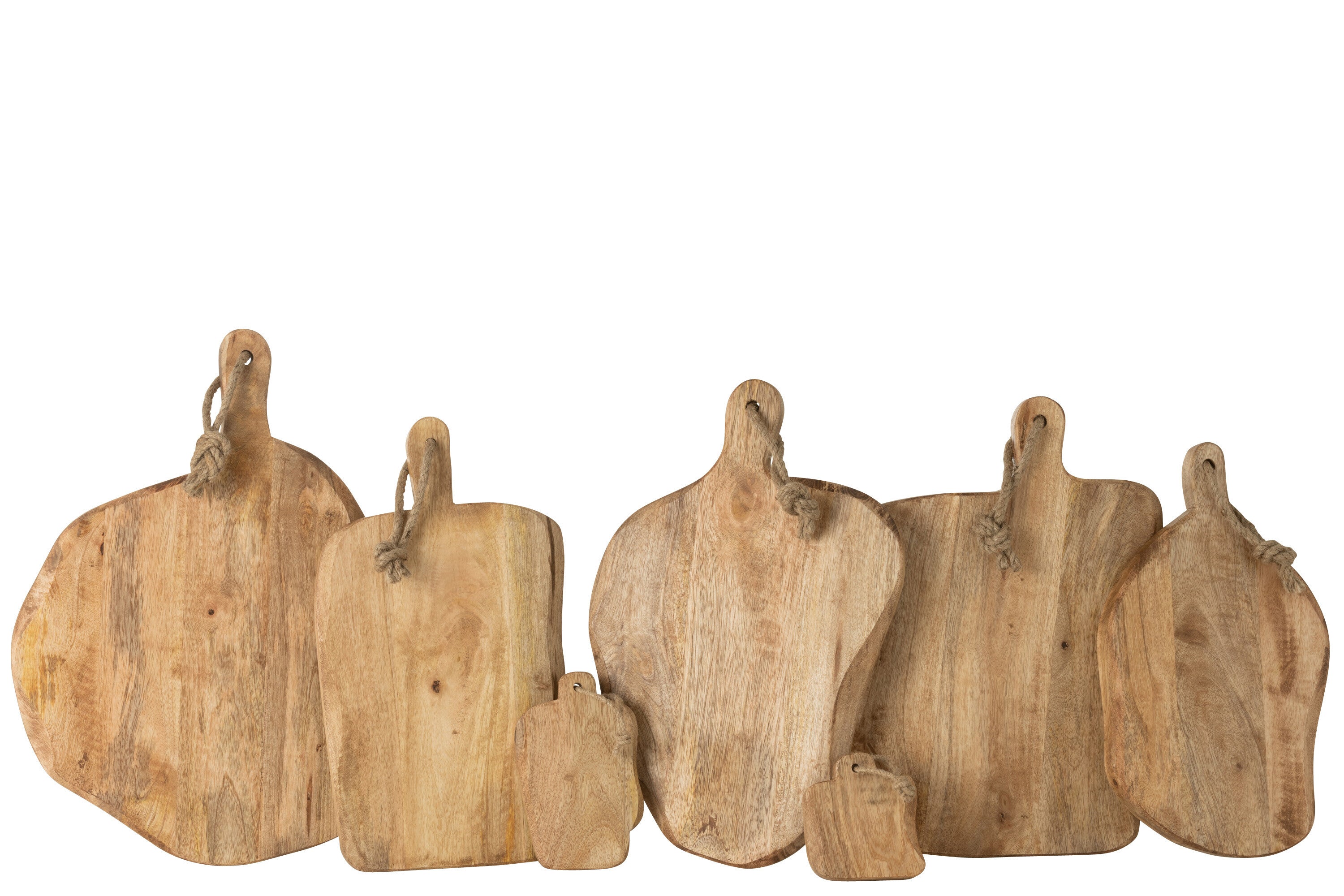 J-Line Organic Rond snijplank - hout - naturel - L