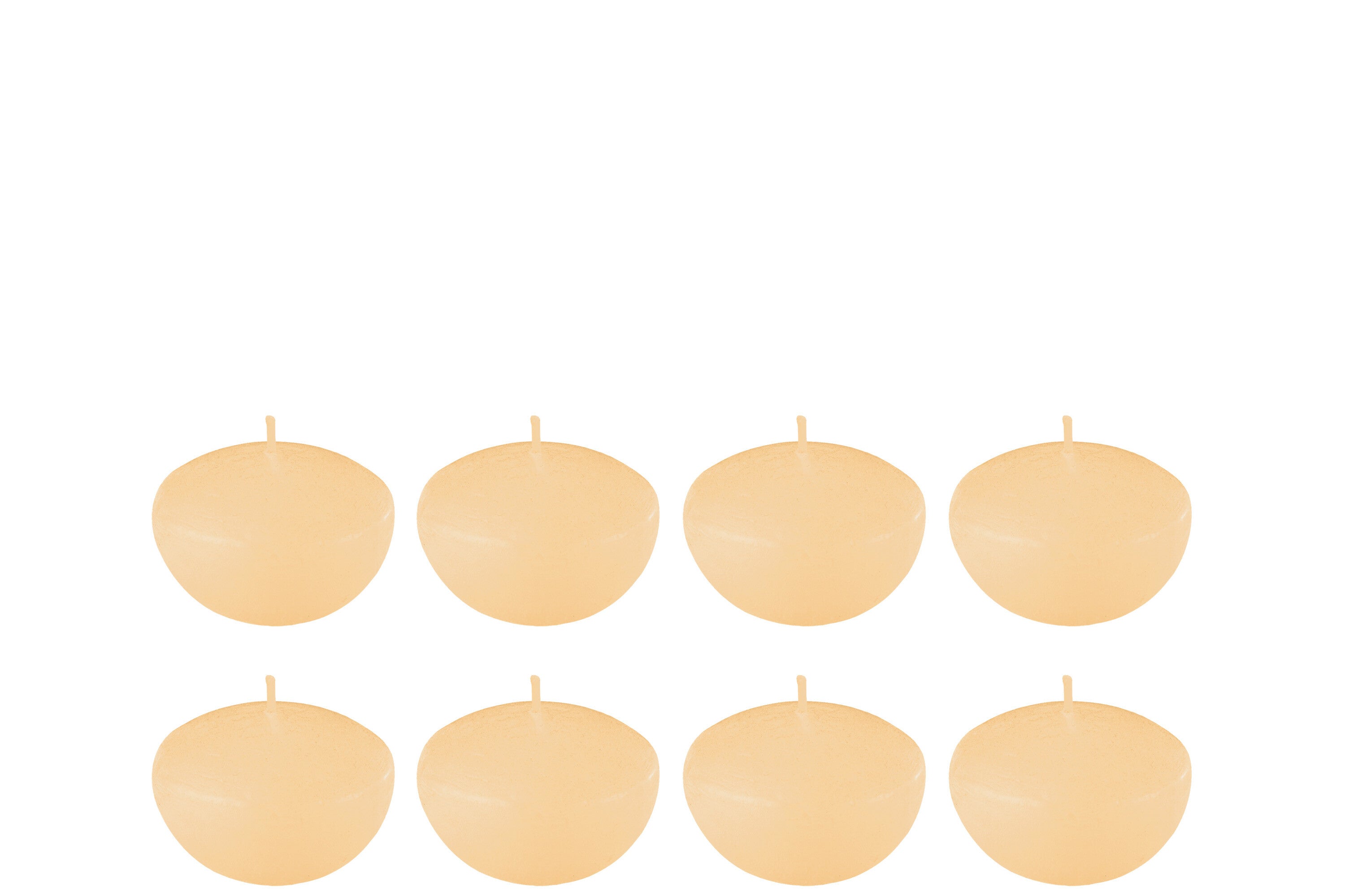 J-Line doos van 8 drijfkaars - beige - S - 4U