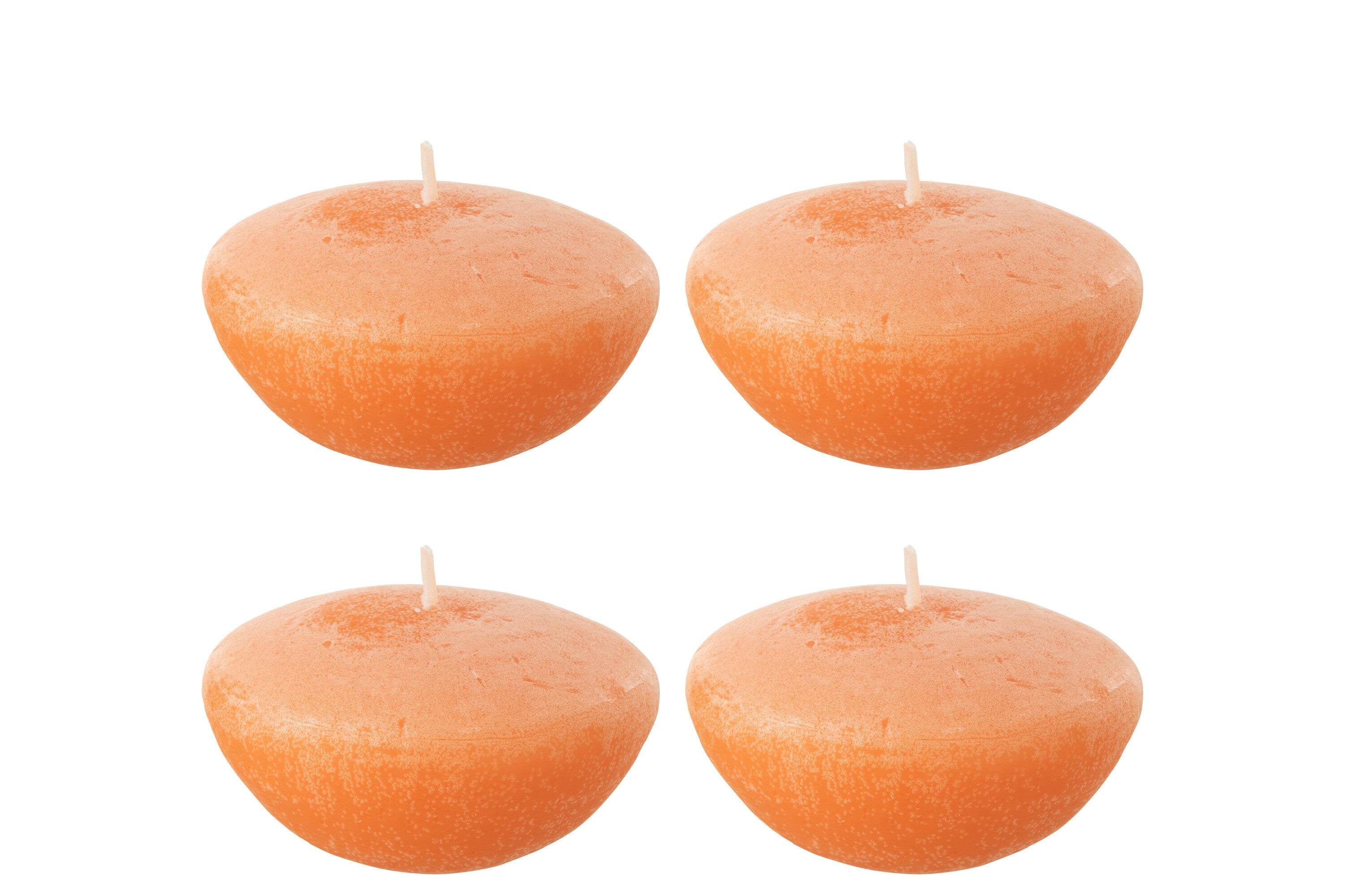 J-Line doos van 4 drijfkaars - oranje - L - 8U