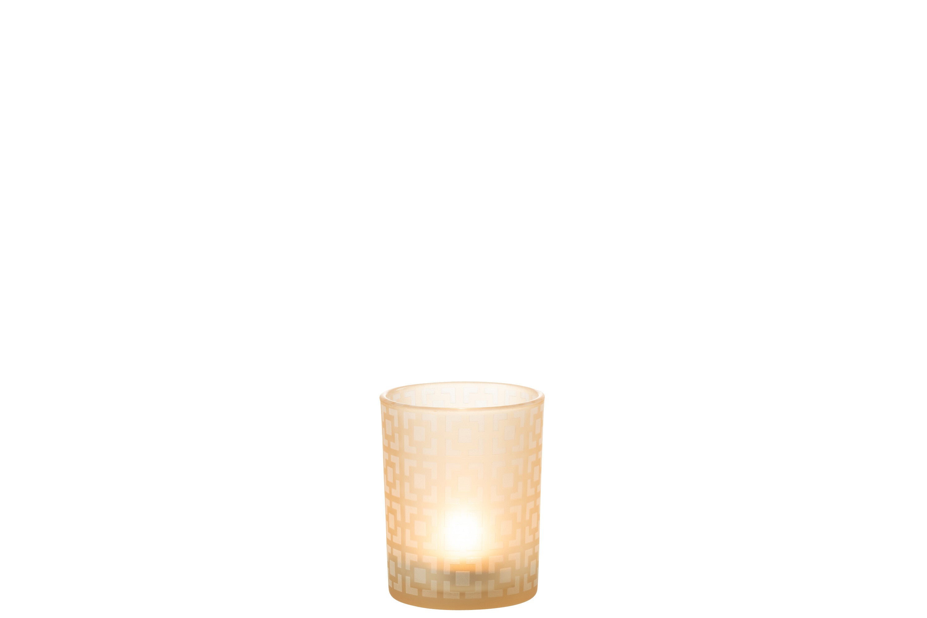 Orkaan Vierkanten Glas Beige Medium