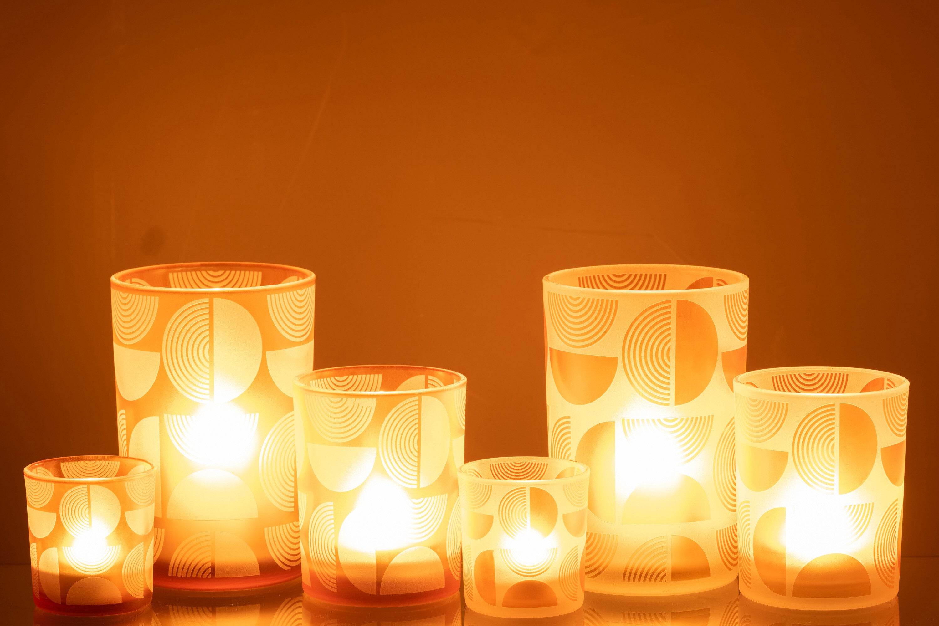 Orkaan Half Ronde Glazen Oranje Groot Assortiment Van 2