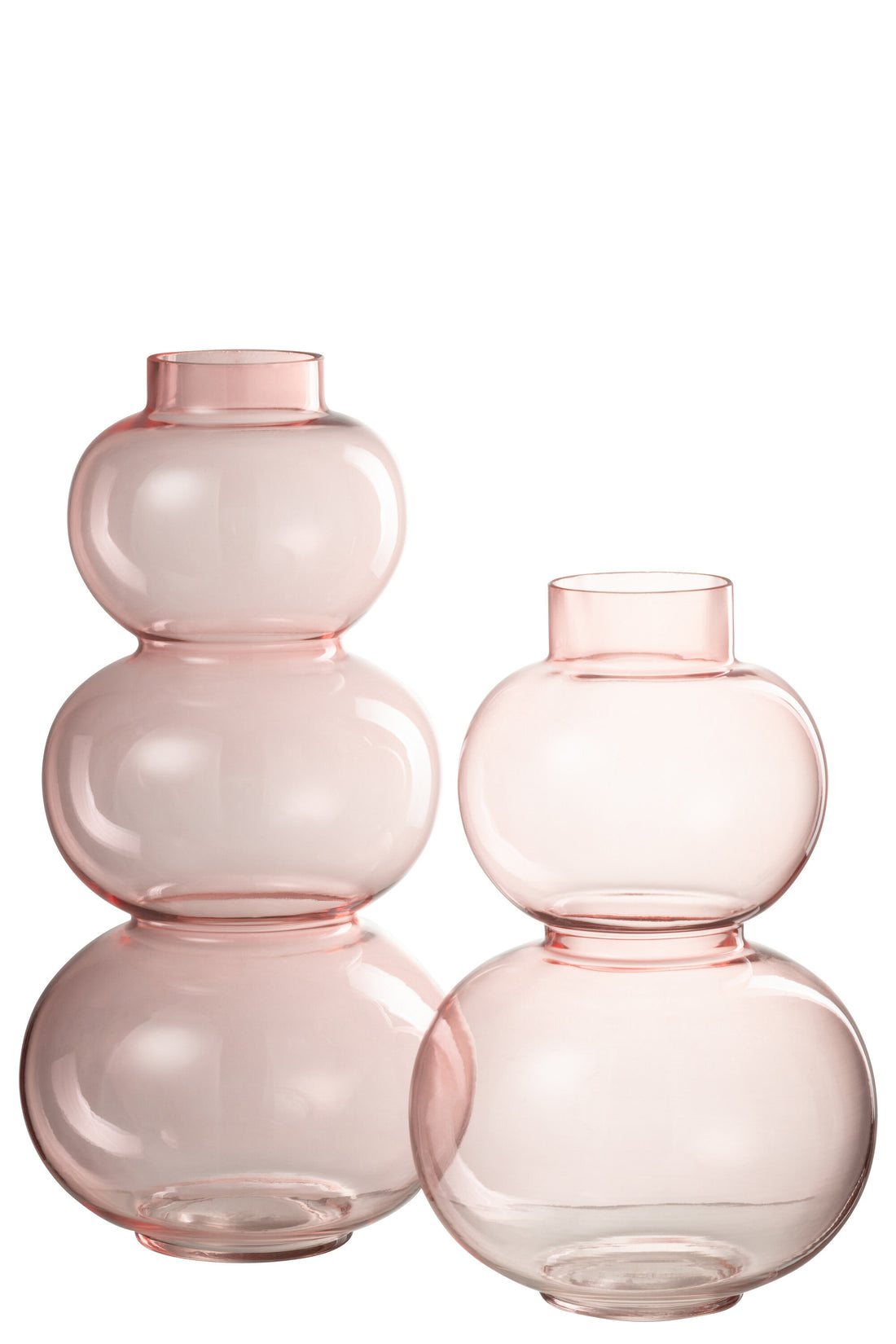 J-Line vaas Bol - glas - roze - large - 36.00 cm hoog
