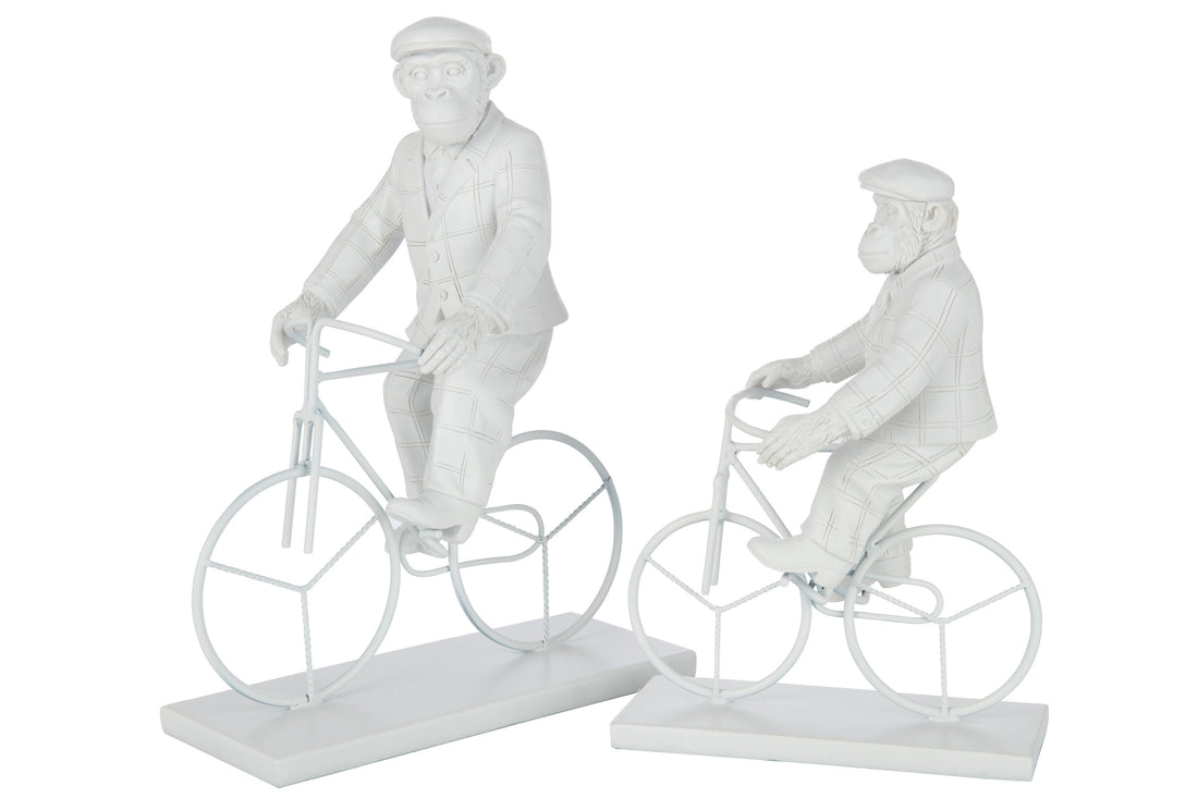 Aap Fiets Poly Wit Groot