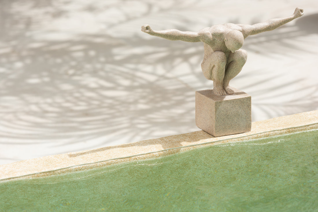 J-Line Sporter Op Voet Marmer Poly Zand Small