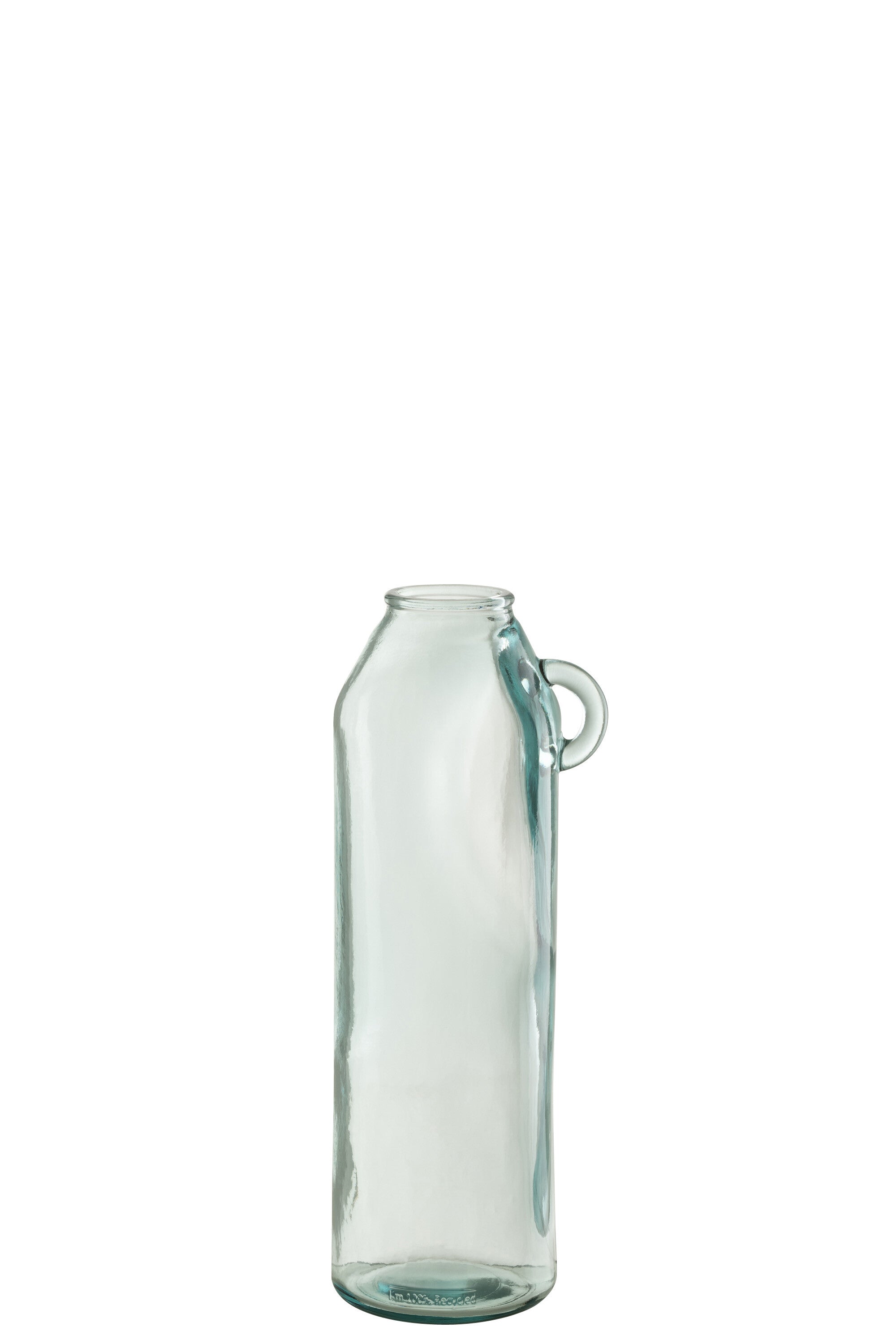 J-Line Vaas Handvat Cilinder Gerecycleerd Glas Large - 45.00 cm hoog