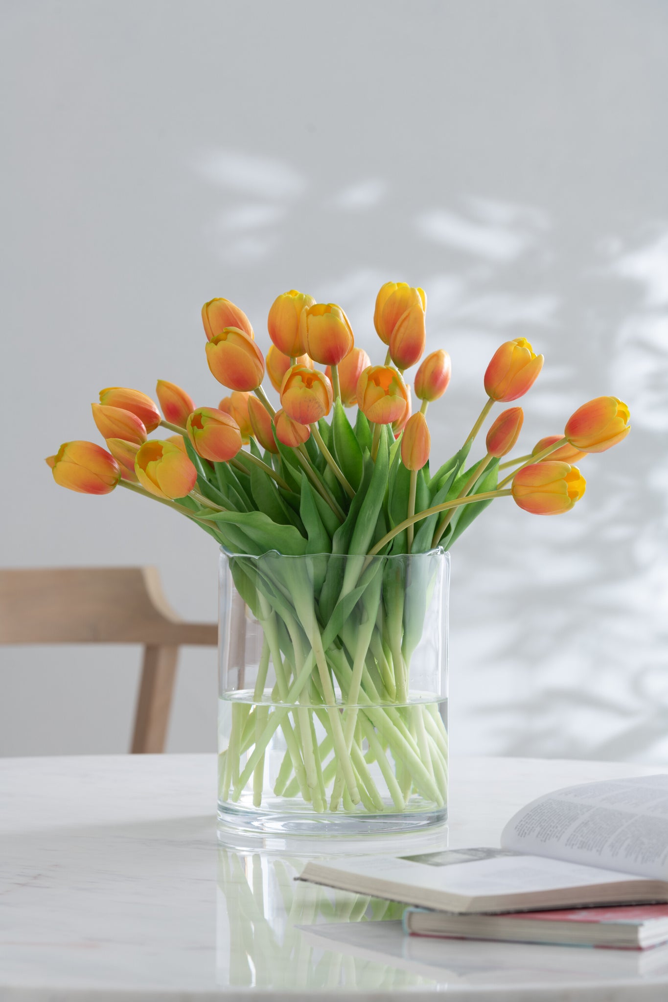 J-Line Boeket Tulpen 7Stuks Pu Oranje Large