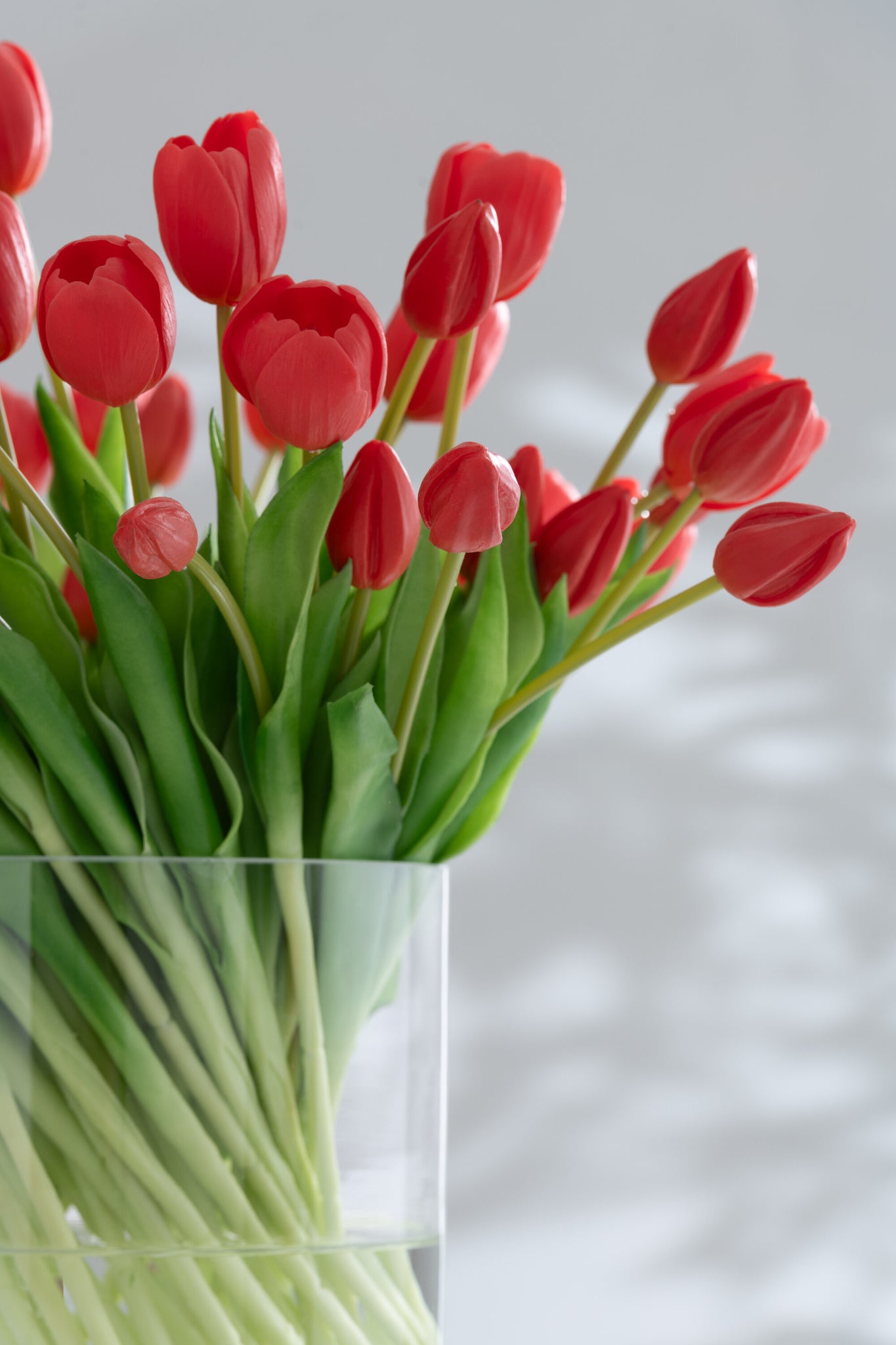J-Line Boeket Tulpen 7Stuks Pu Koraal Roze Large