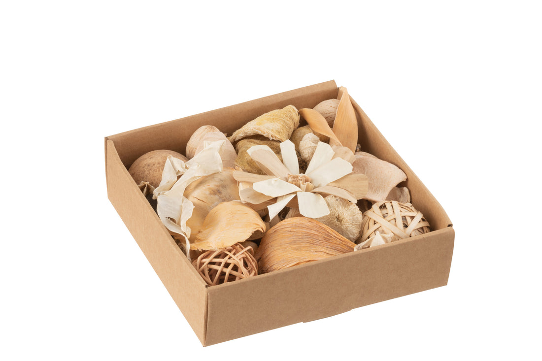 J-Line Potpourri Bloemen/Noten Naturel