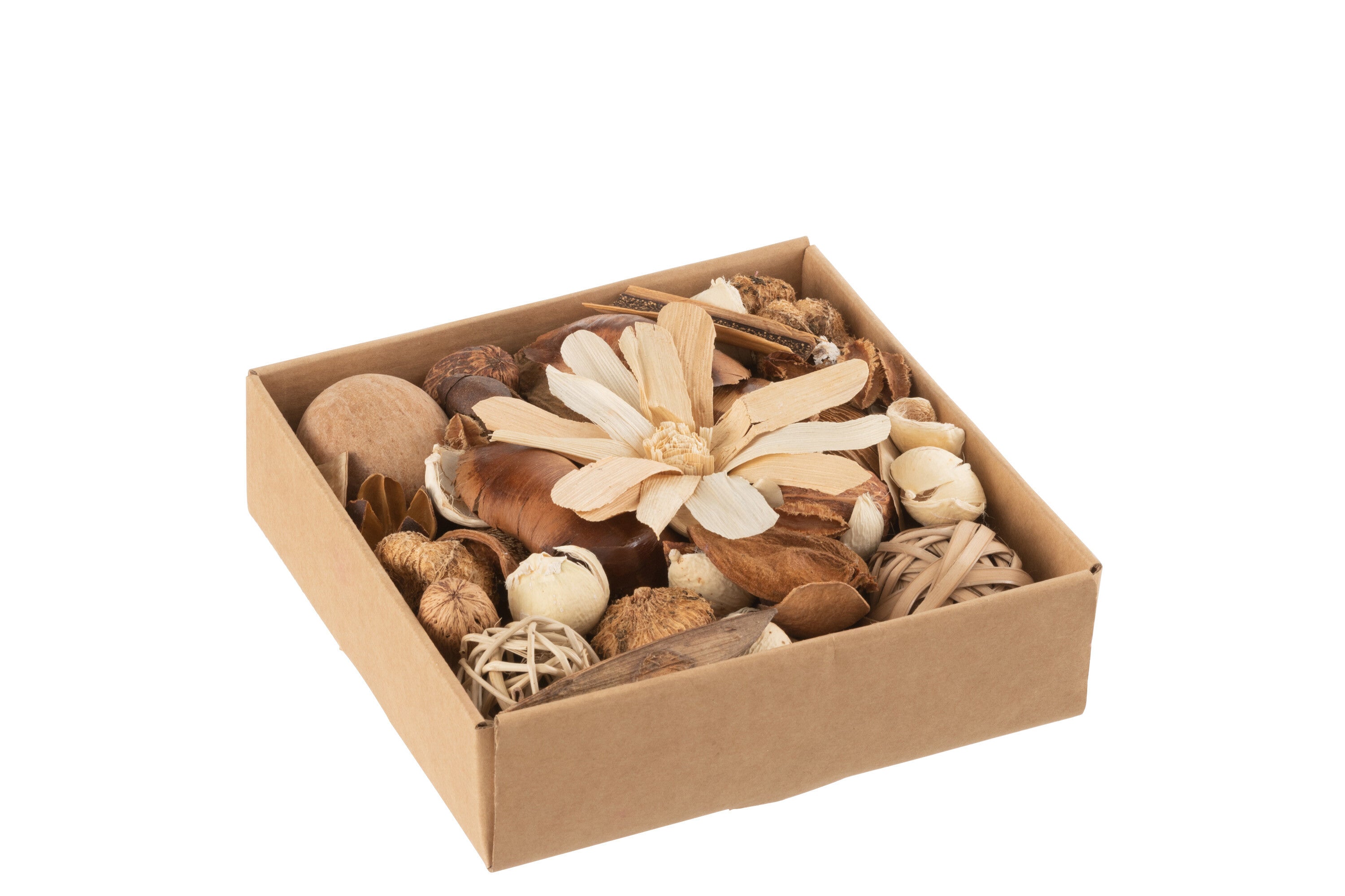 J-Line Potpourri Bloemen/Noten Bruin