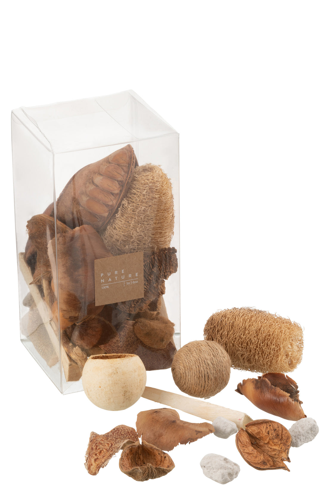 J-Line Doos Gedroogde Noten Bruin