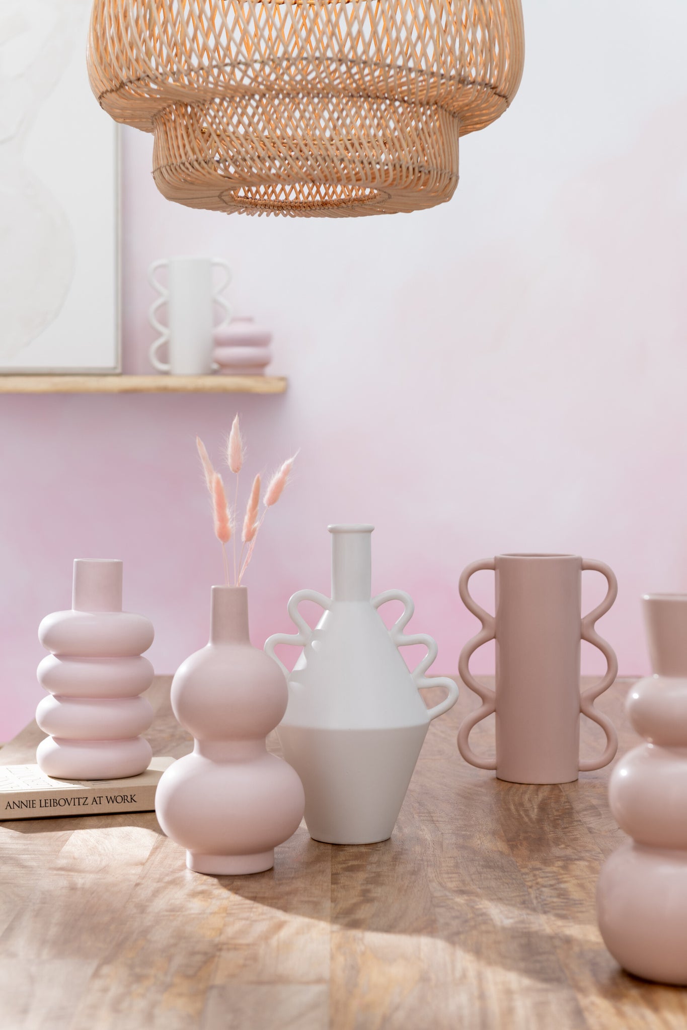 J-Line Bundel Hazenstaart Gedroogd Licht Roze