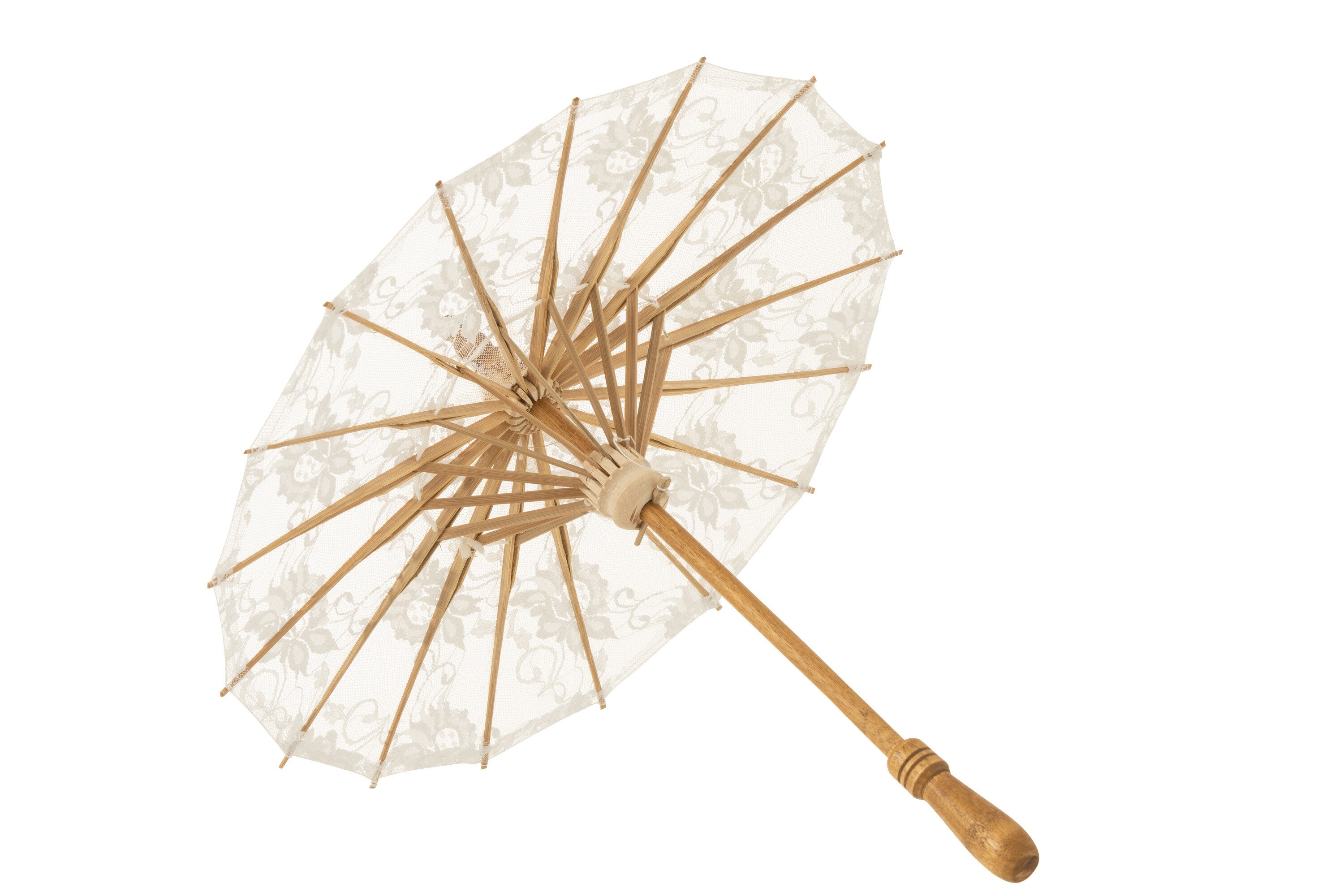 J-Line parasol Motiefs - hout - wit