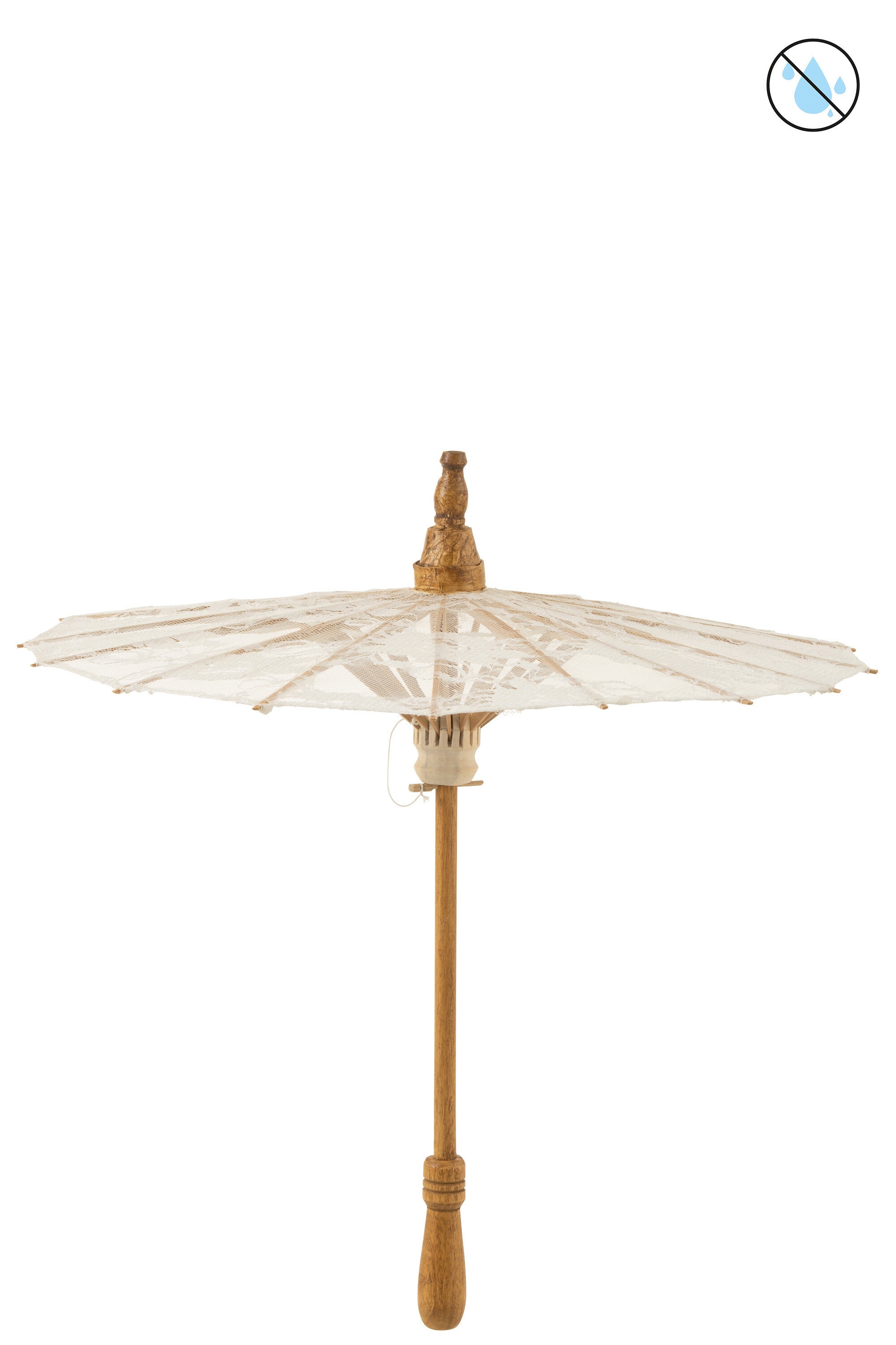 J-Line parasol Motiefs - hout - wit