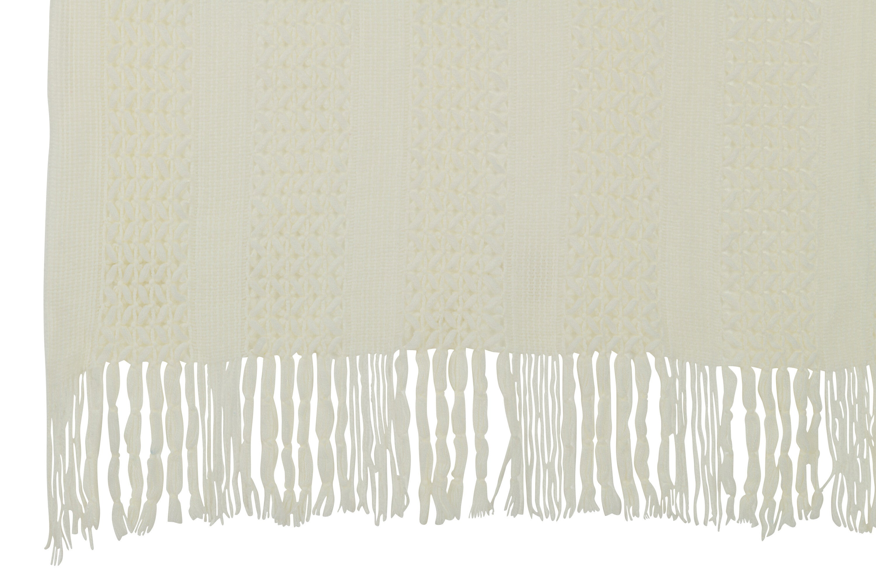 Geruit Gebreid Acryl Wit