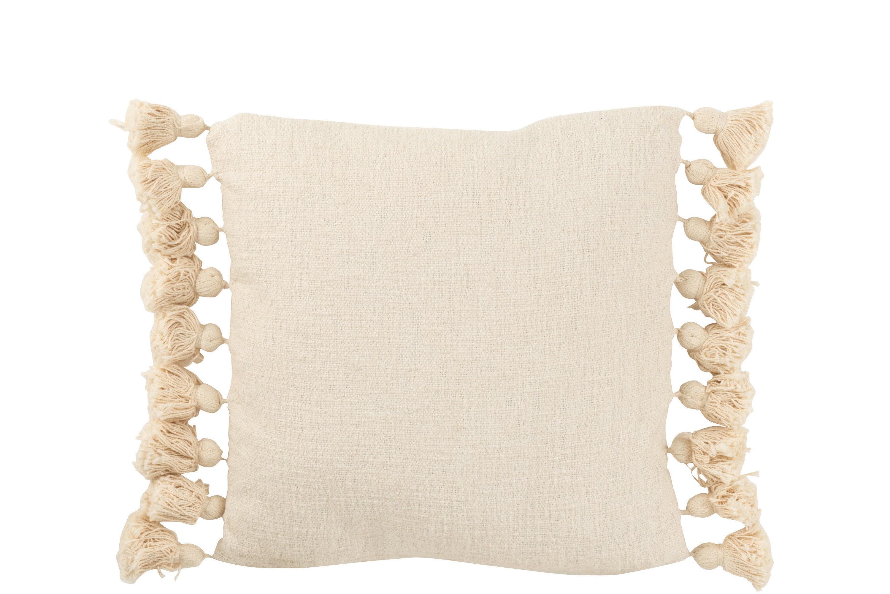 J-Line kussen Kwastje - katoen - beige