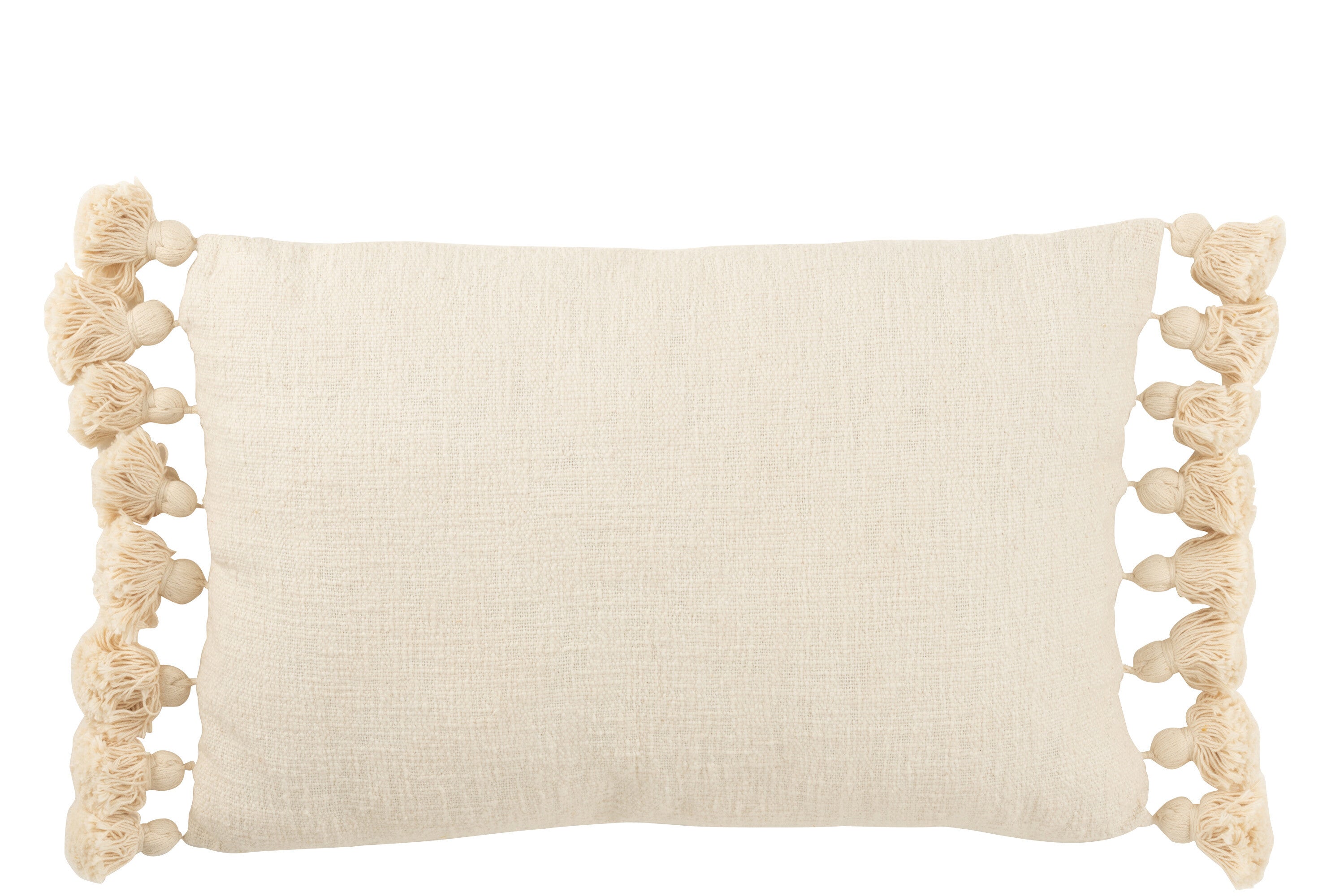 J-Line kussen Kwastje - katoen - beige