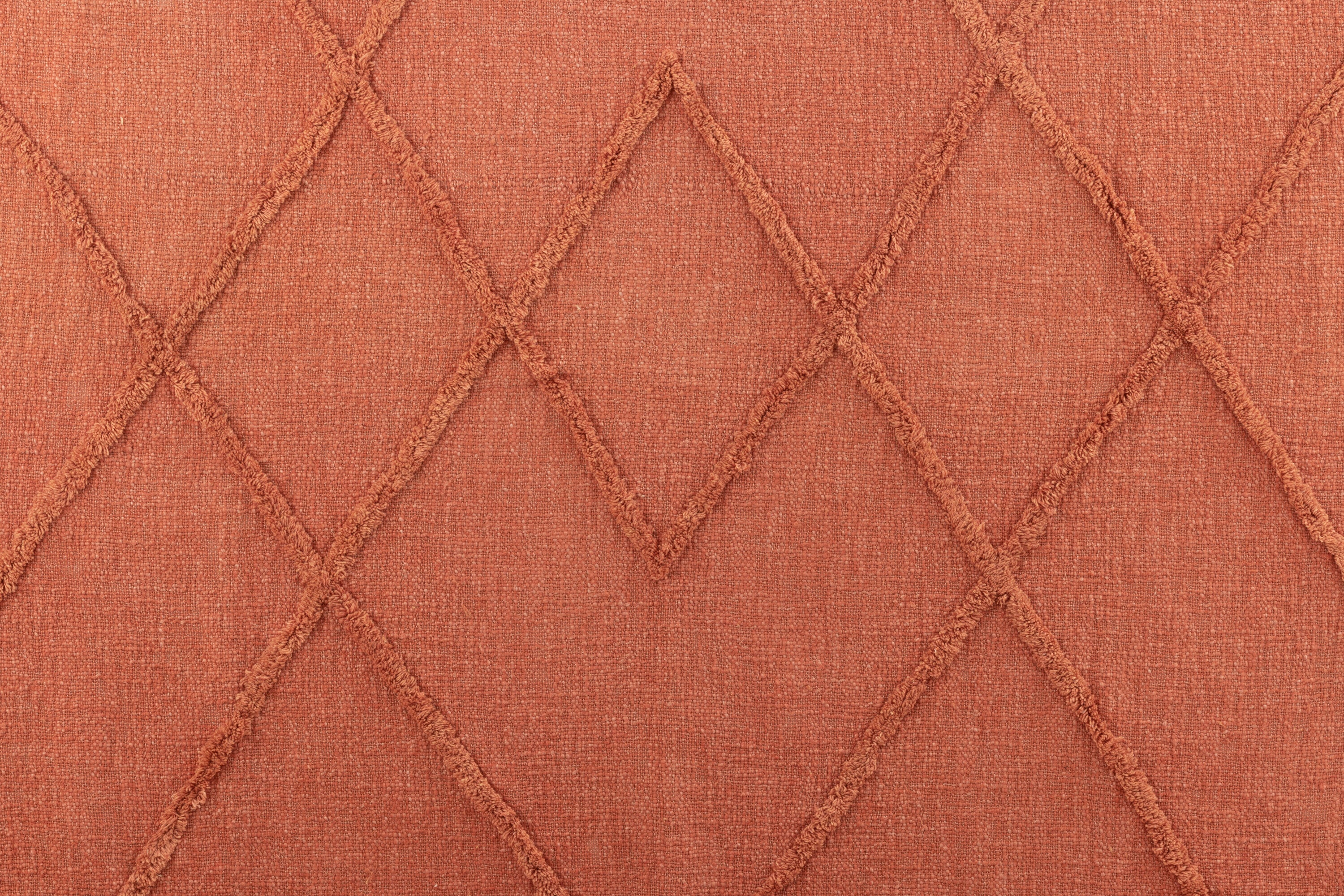 J-Line Plaid - katoen - terracotta - 190 x 56 cm